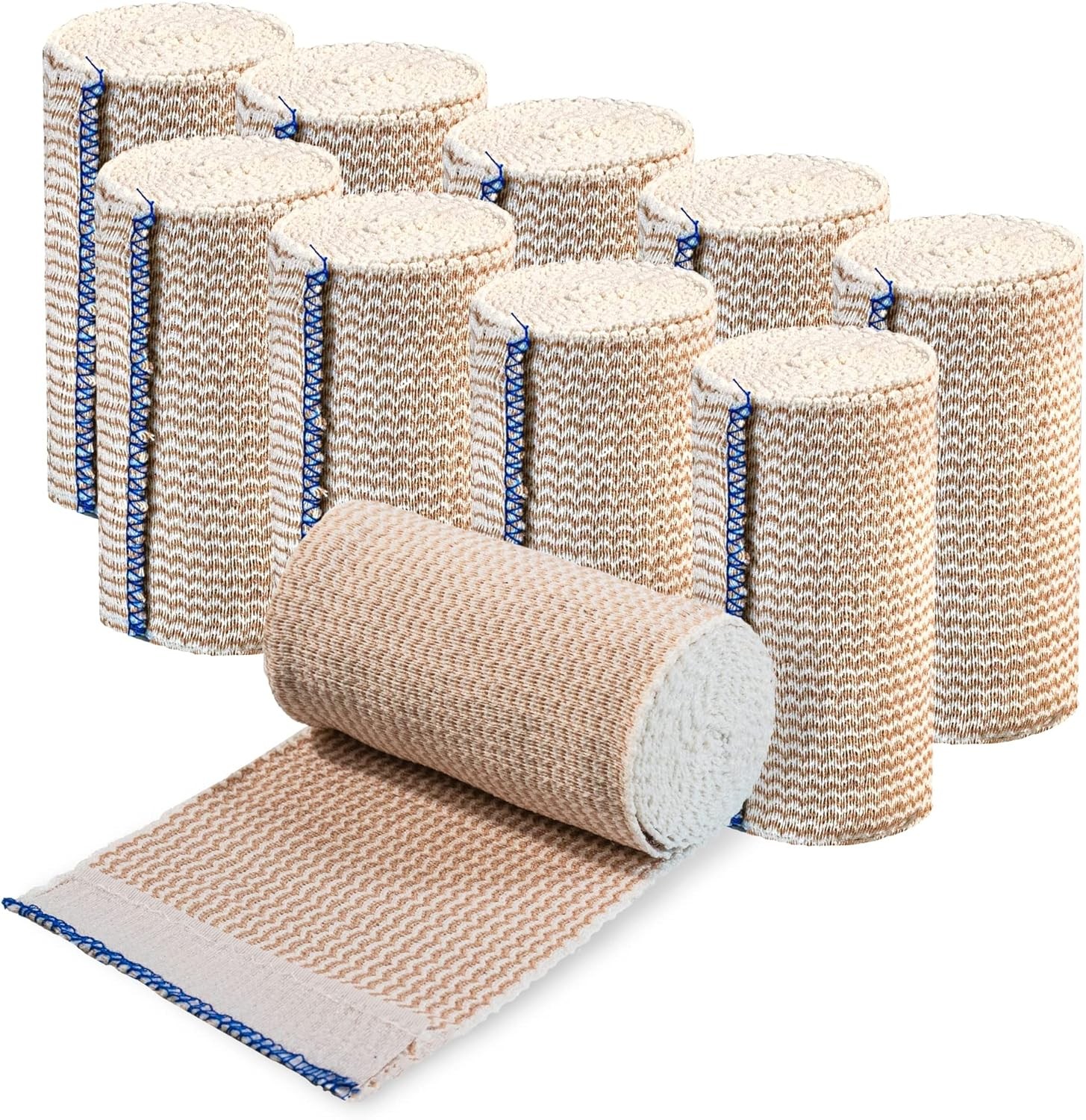 Elastic Bandage Wrap with Self-Closure [Pack of 10] 4 4 Inch (Pack 10)