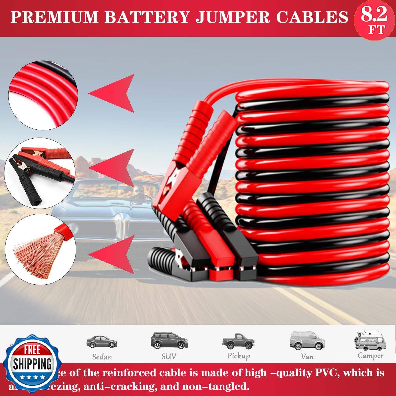 LIANXIN Car Roadside Emergency Kit, with Jumper Cables Automotive