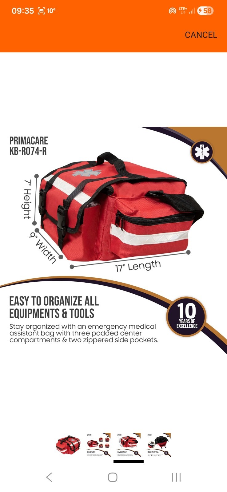 Basic First aid first responder kit fully stocked ready for any emergency