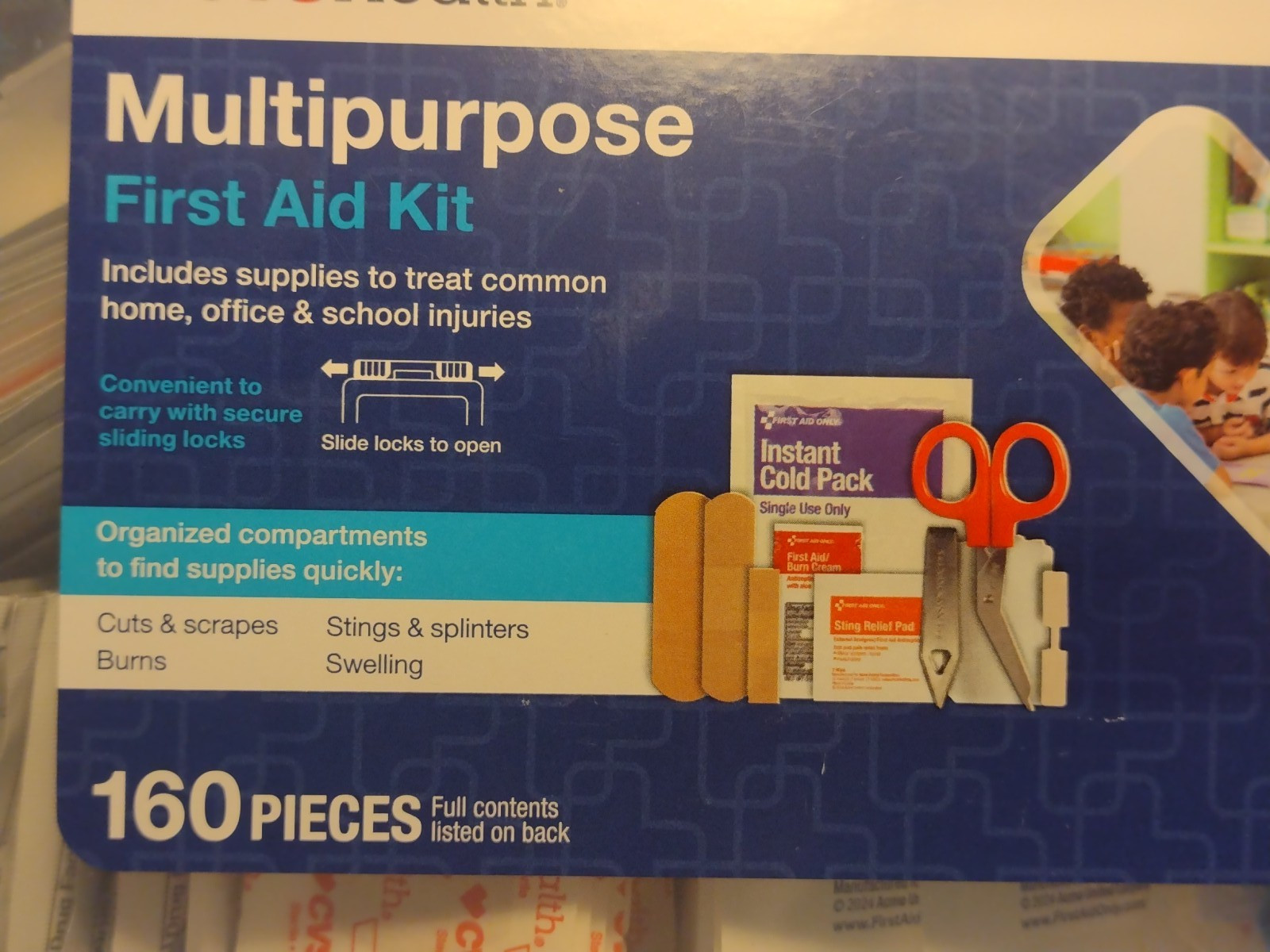 First Aid Kit CVS HEALTH Multipurpose 160 pieces #243909 NEW FACTORY SEALED