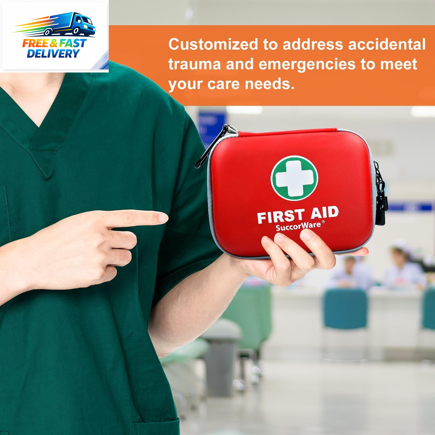 150 Pieces Mini First Aid Kit – Small Medical Kit with Hard Shell – Emergency Fi