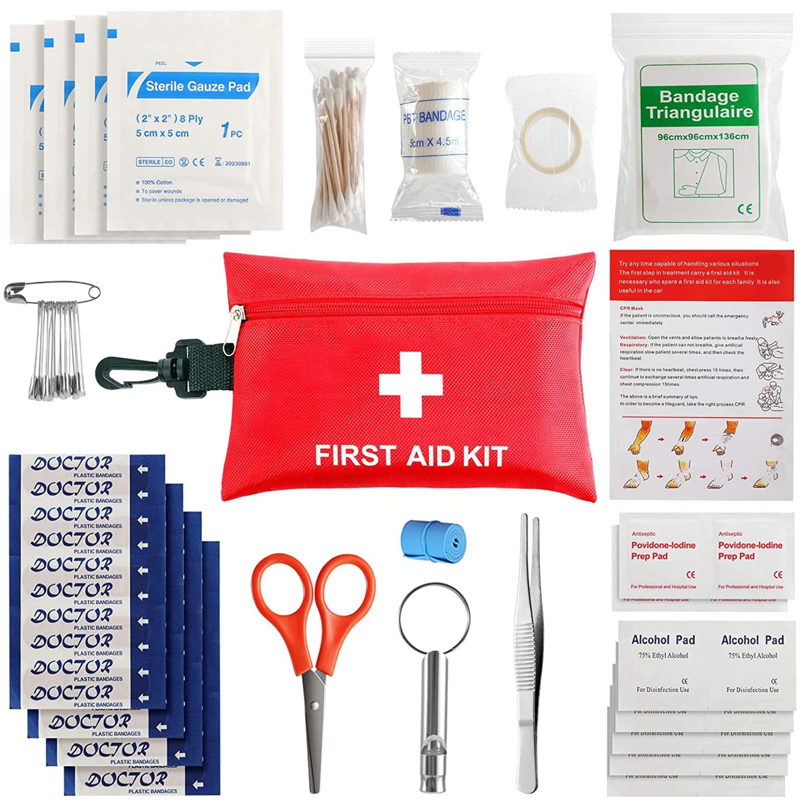 97 Piece First Aid Kit Waterproof Portable Outdoor Camping Hiking Car Home