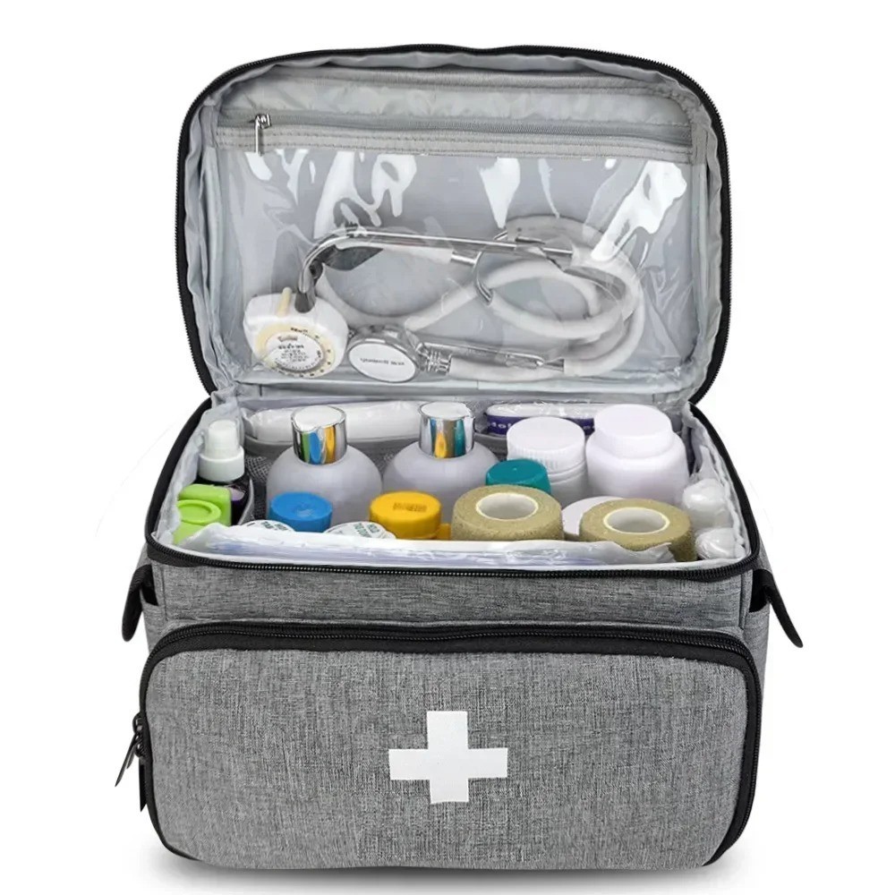Travel First Aid Kit Bag Medical Organizer Medicine Storage Case Home Car