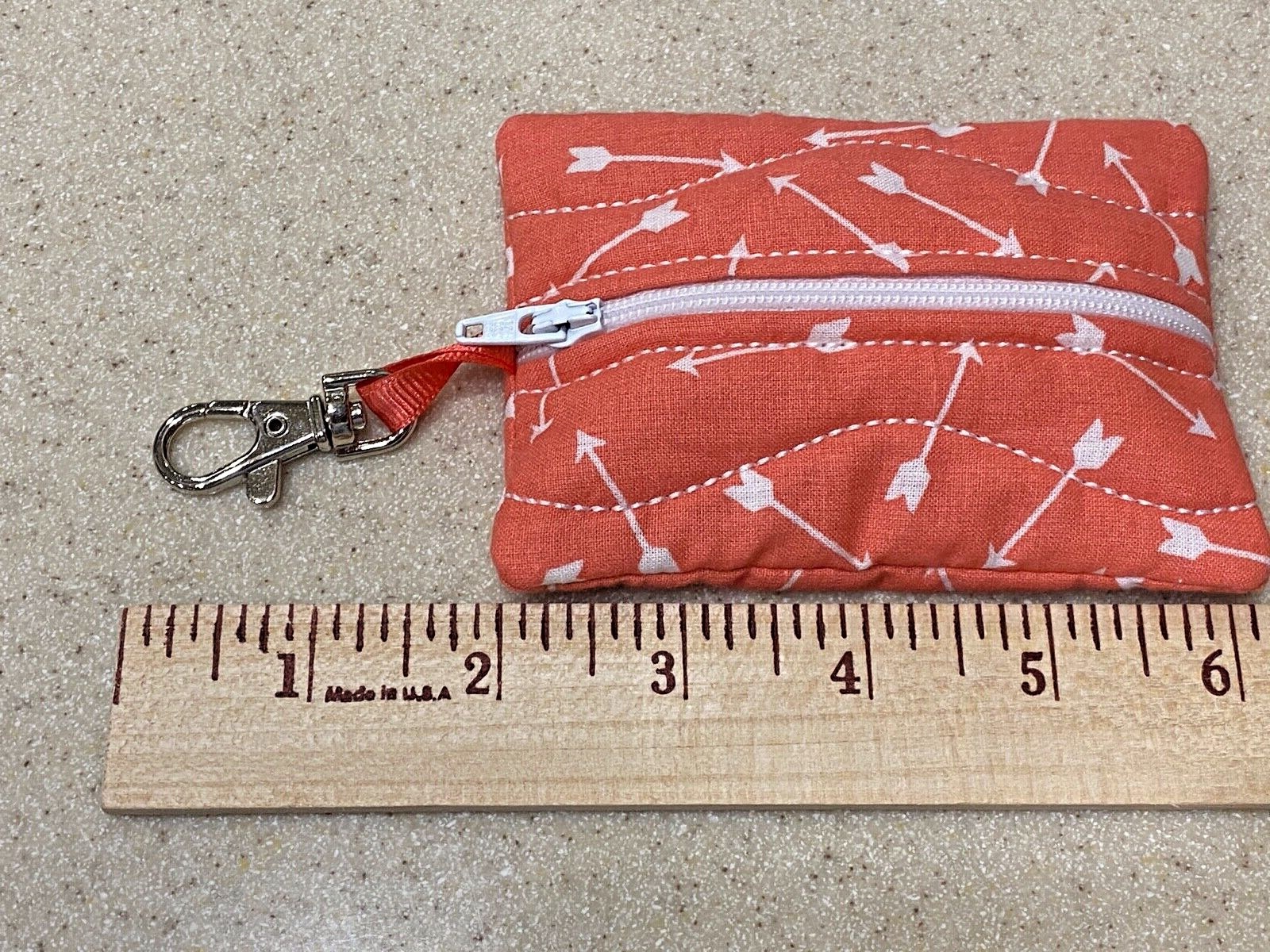Clip on Pouch Case Holder Auvi-Q Inhaler Gift Card Money Floral Arrow Nurse Penc