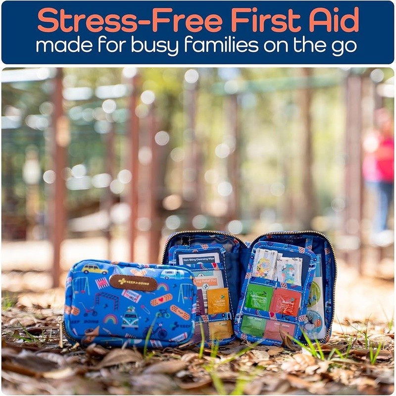 Compact First Aid Kit Travel 130 Essential Supplies Family Baby Care Case New
