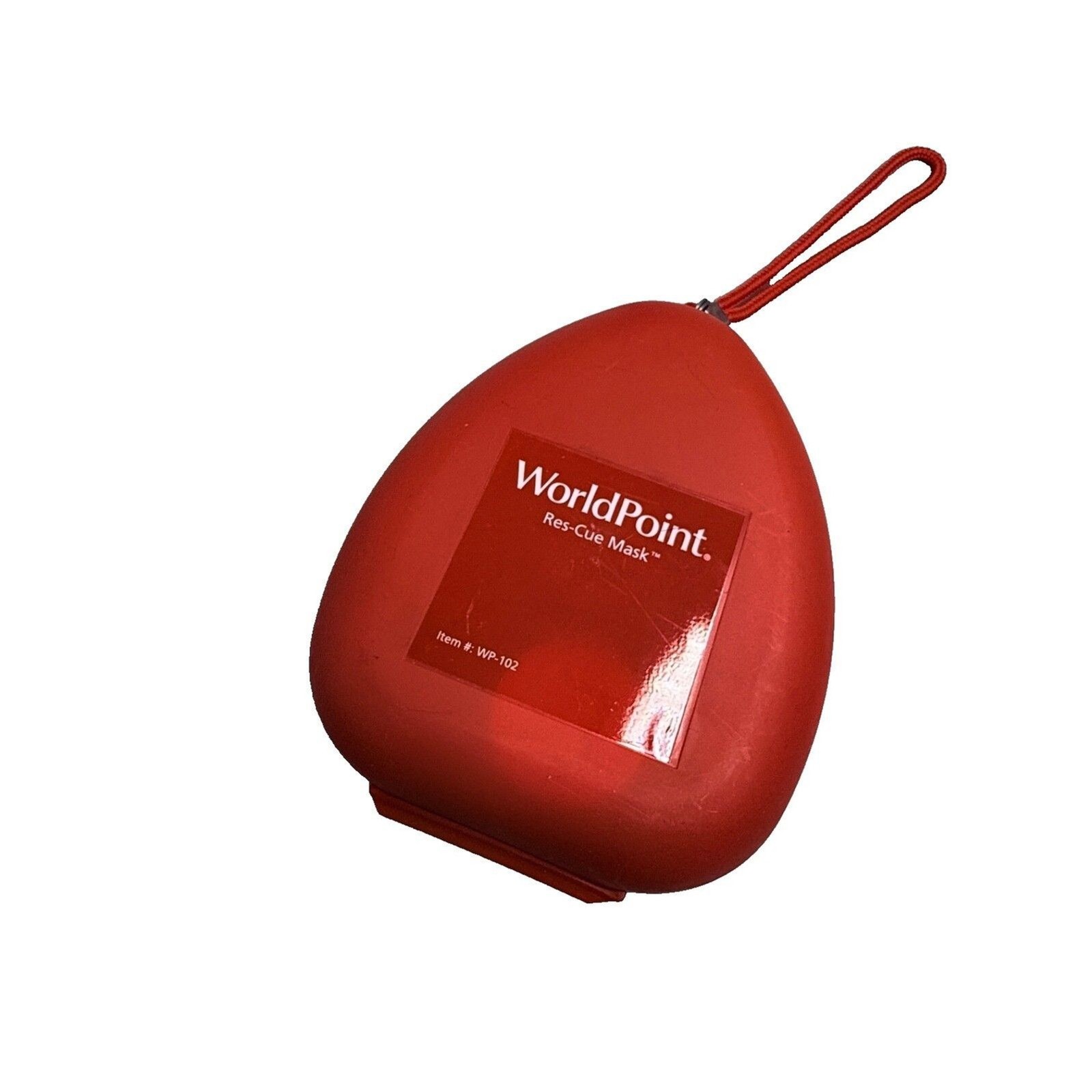WorldPoint Res-Cue Mask WP-102 CPR Pocket Mask Hard Case Red Clear Valve NEW –