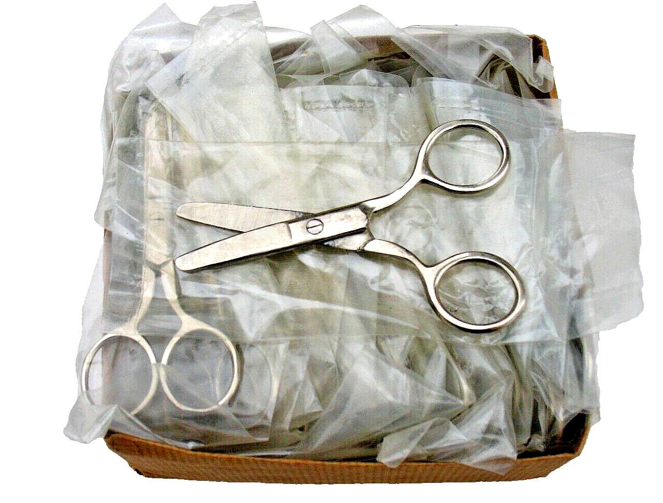 03400 4" school safety scissors for kits, chrome plated, new, box of fifty (50)