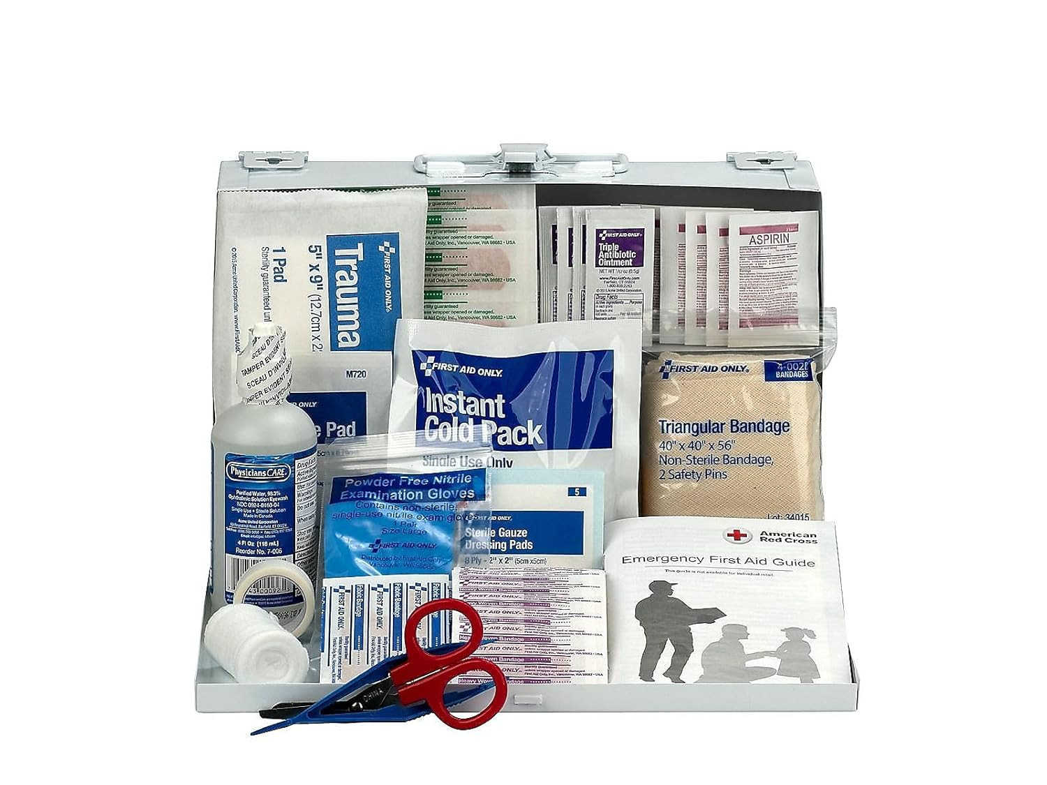 224-U/FAO Osha-Compliant 25-Person Emergency First Aid Kit for Office, Home Reno