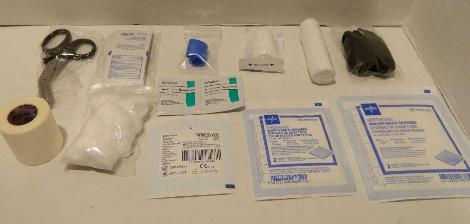 First Aid Kit Gauze, Bandages, Alcohol Pads, Camping, Biking, Hunting