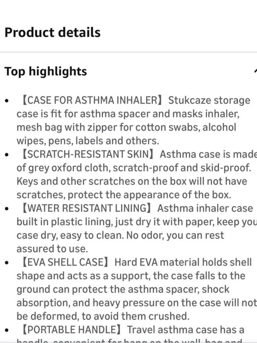 Asthma Inhaler Hard Carrying Case Fits Spacer, Mask & Accessories,New Rose Gold