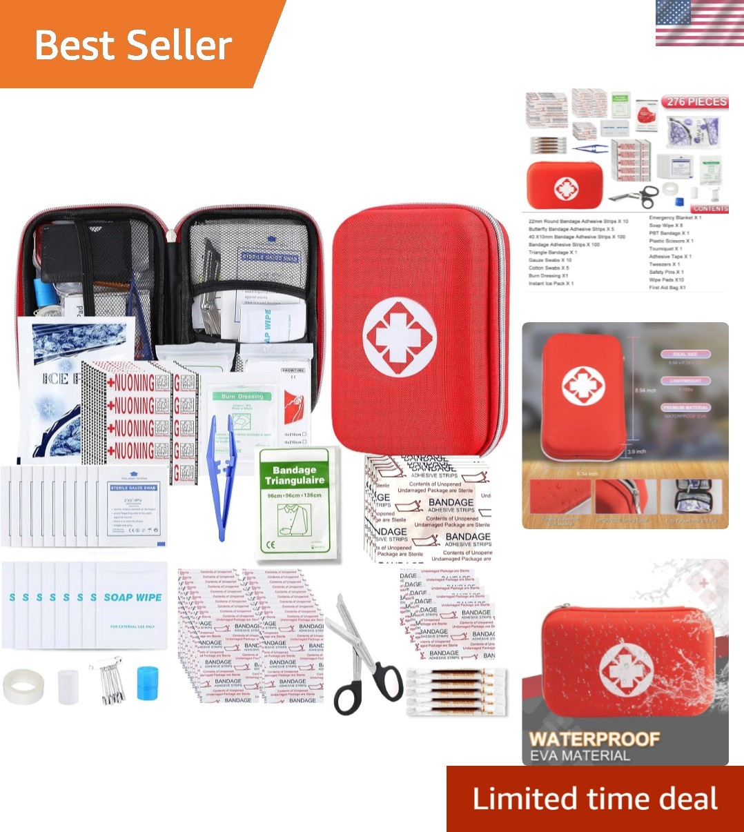 Portable 276PCS Hiking and Camping Emergency Supplies – Must-Have Safety Gear