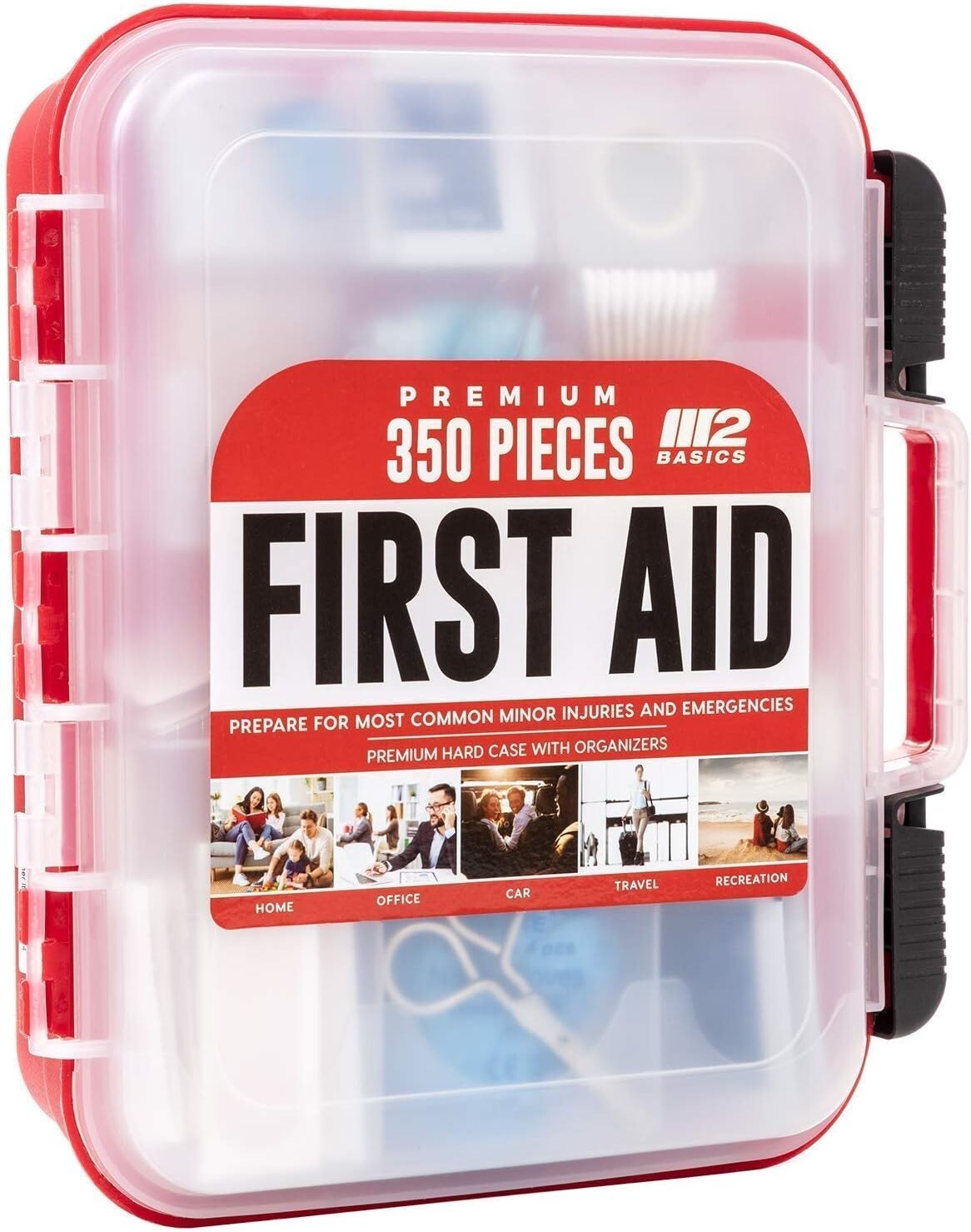 Professional 350-Piece Emergency First Aid Kit for Home & Business | Wall Mou…