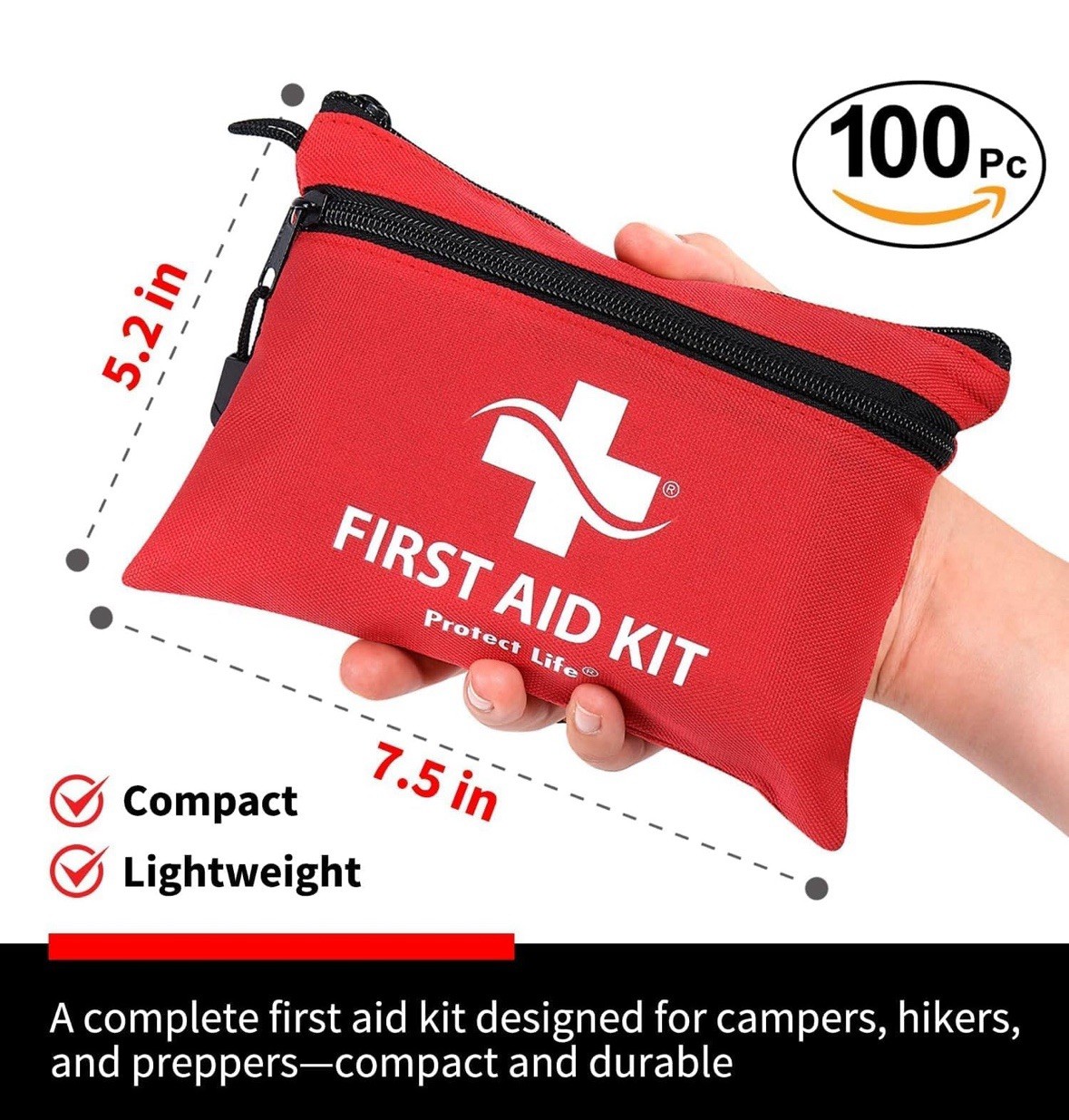 100pcs Survival First Aid Kit | Camping Hiking Emergency Travel