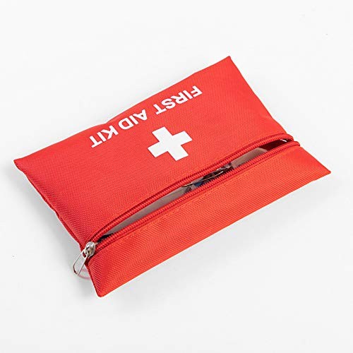 Red First Aid Bag Empty Kit 7.9×5.9 Inch (Pack of 12),
