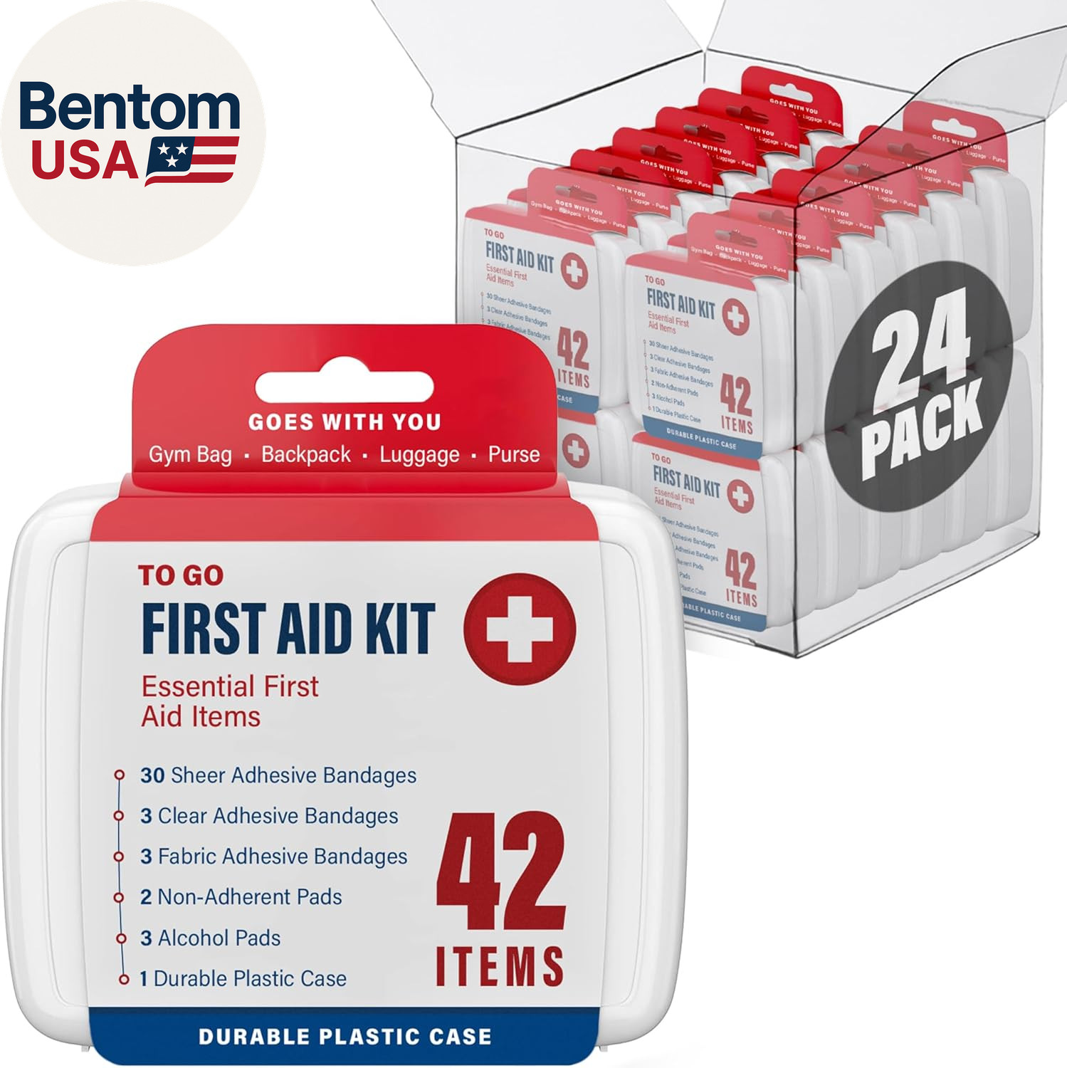 1000 Piece First Aid Kit, 24 Individual Boxes of 42 Items Each, First Aid Kits f