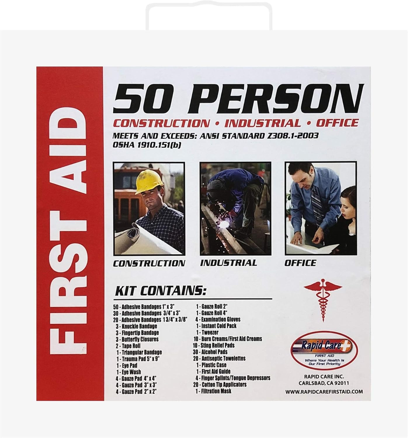 RC-50MAN-M 50 Person 233 Piece ANSI/OSHA Compliant Emergency First Aid Kit in Wa