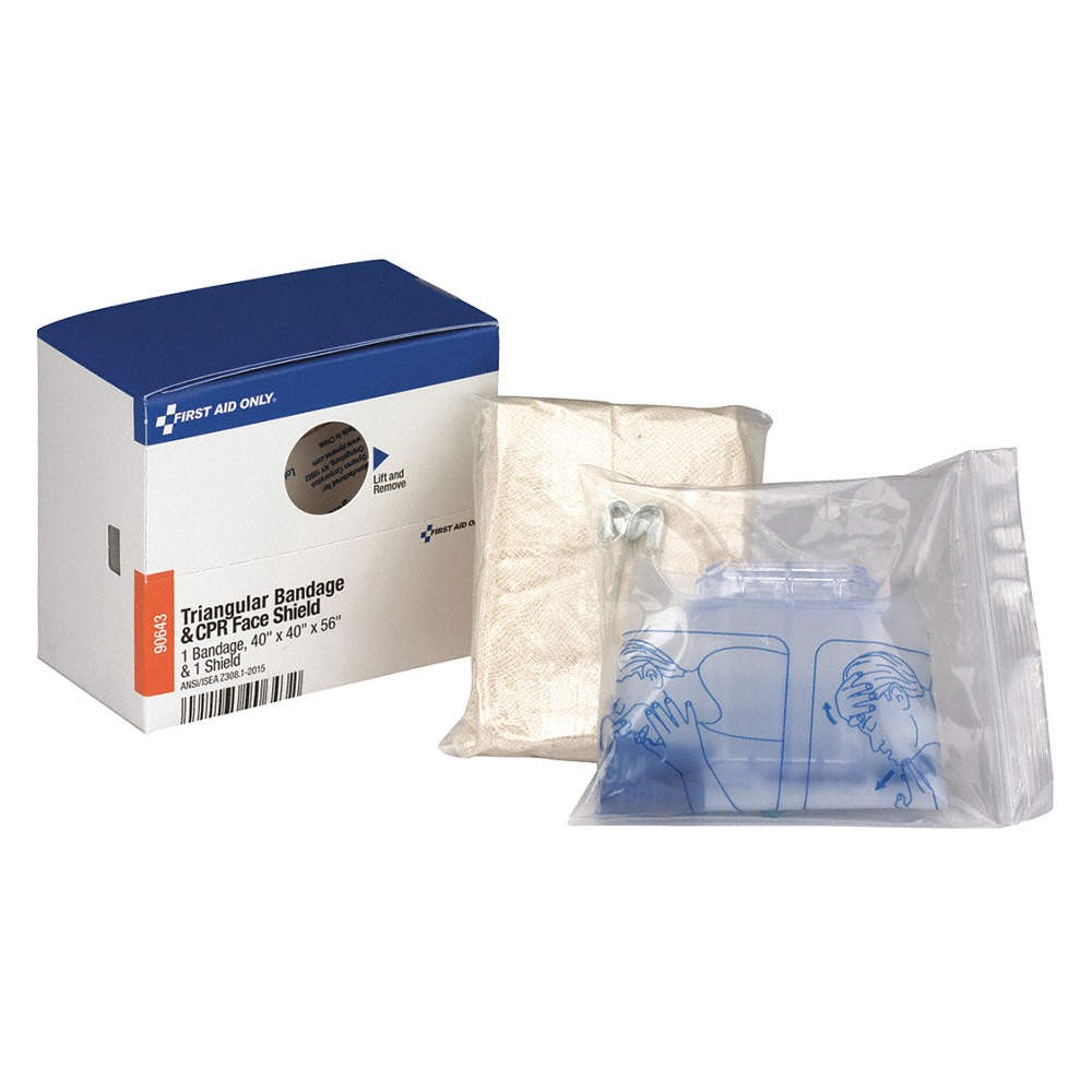 FIRST AID ONLY 90643 Partial Refill/Kit,2pcs,1 7/8×4",White 48UE33
