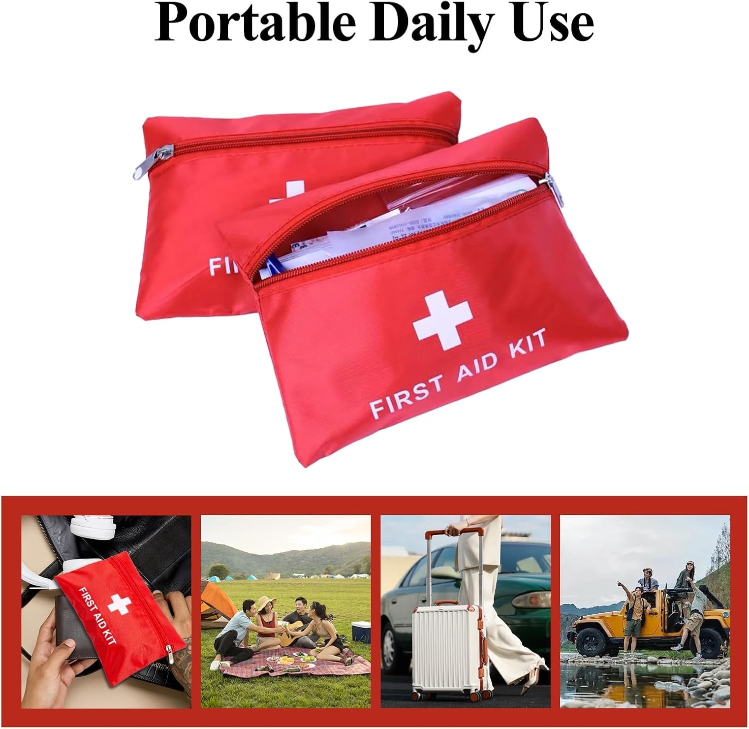 First Aid Bag Empty,Mini First Aid Pouch Empty,Mini First Aid Kit Bulk,Zipper…