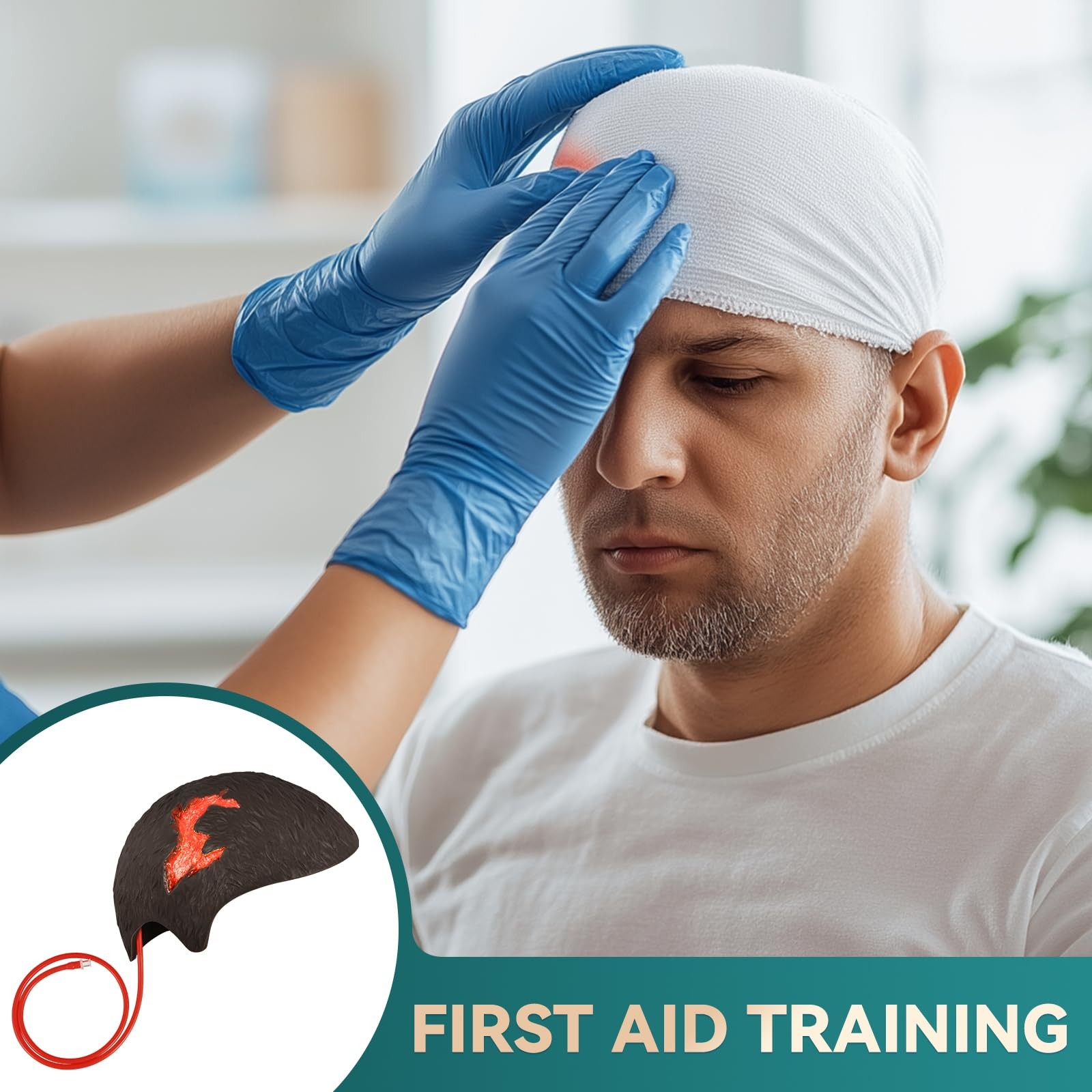 Wound Packing Head Training Kit,Wearable Bleeding Control Training for Studen…