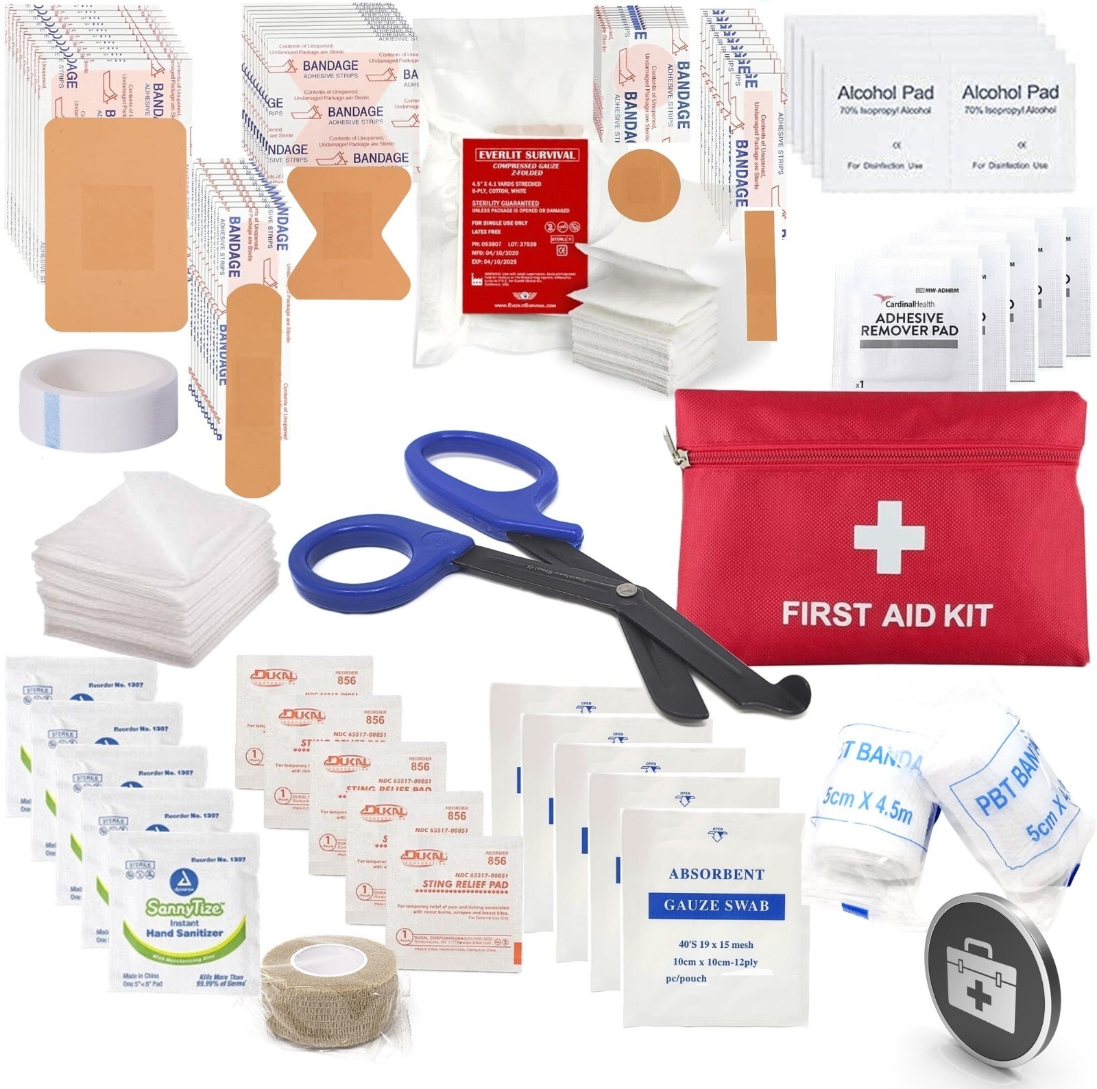92 Pcs First Aid Kit Emergency Bag Home Car Outdoor All Purpose Kit Portable US