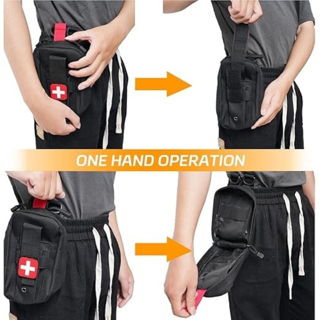 Tactical MOLLE Tourniquet Rip Away EMT Medical First Aid IFAK Medical Pouch Bag