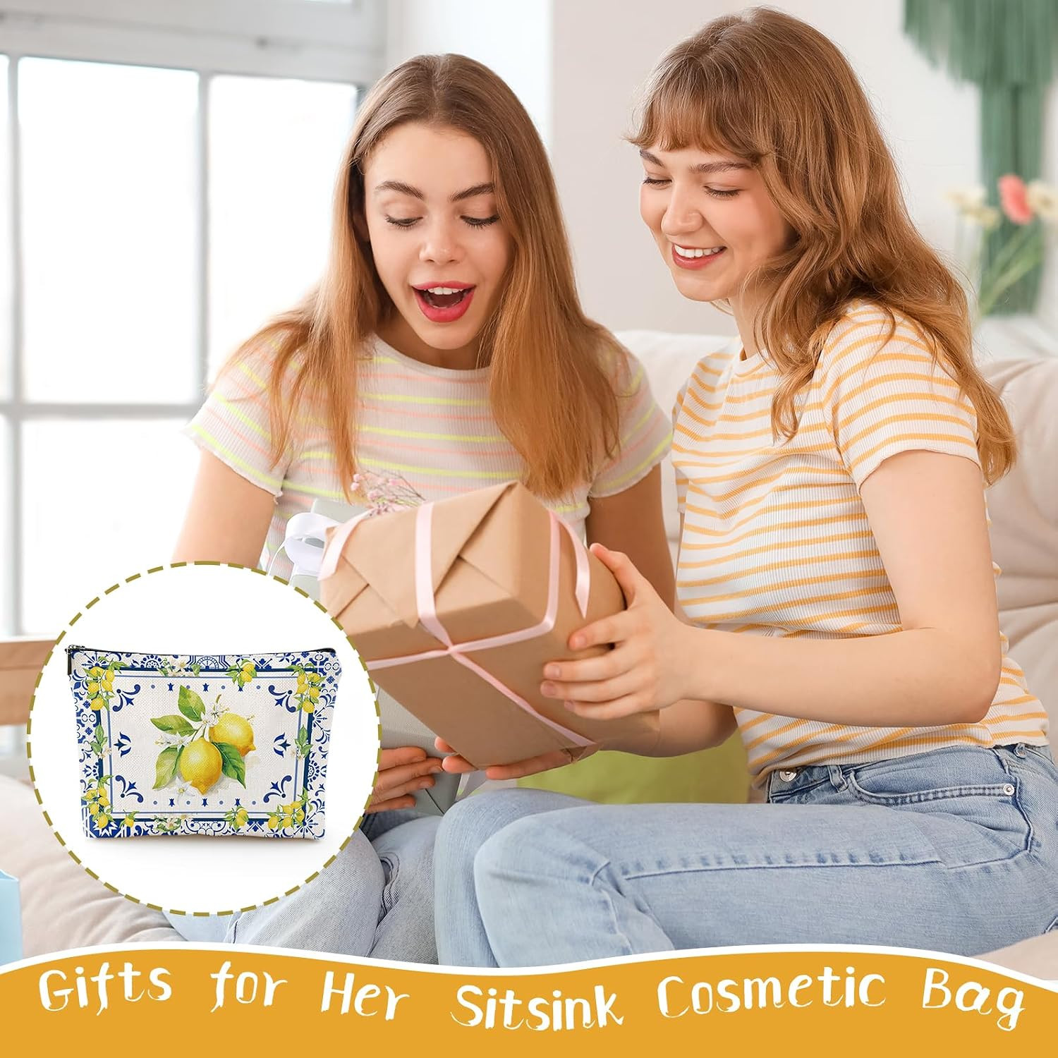 Amalfi Coast Souvenir – South Italy Travel Makeup Bags, Lemon Themed Party Gifts