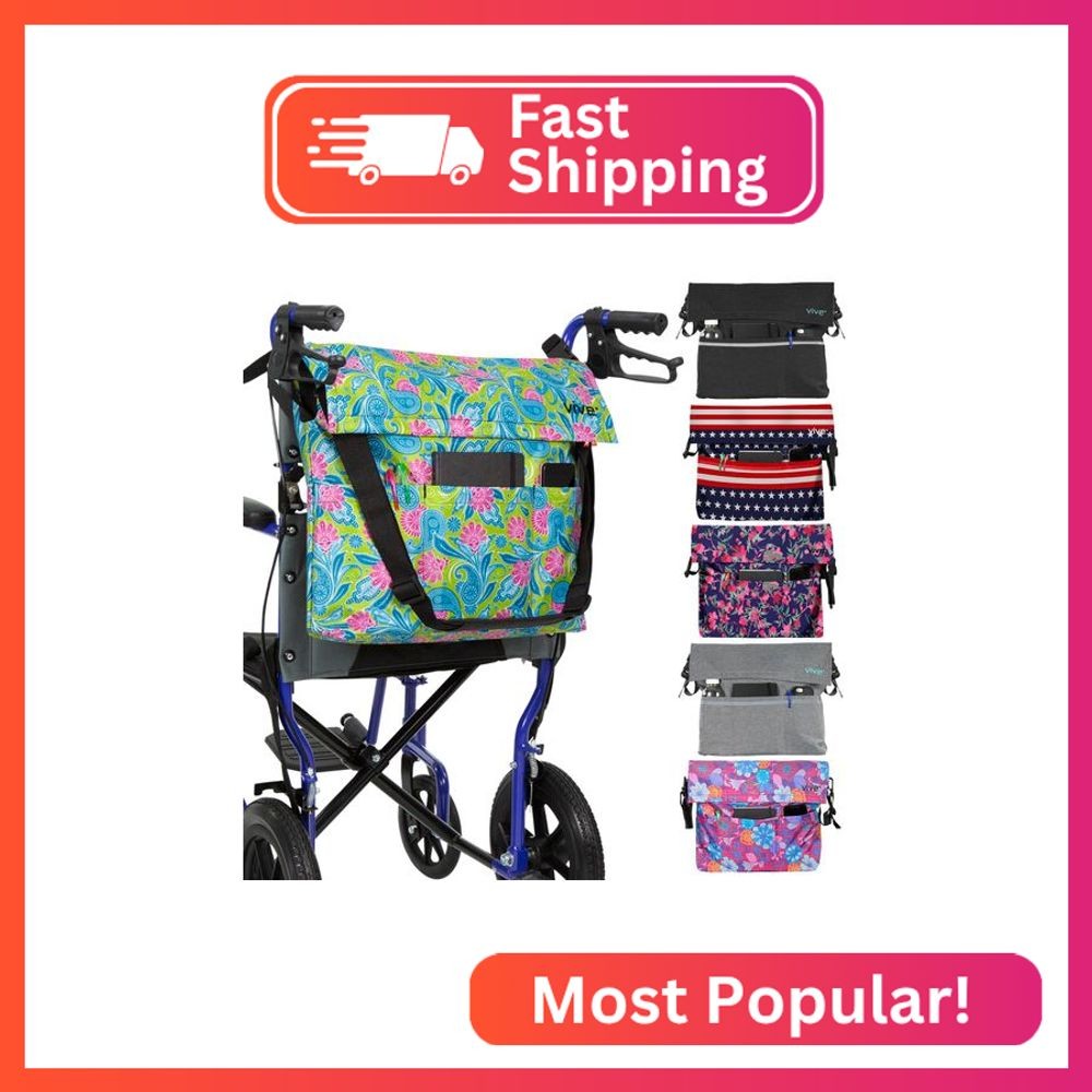Vive XL Wheelchair Accessories Bag – Waterproof, Scratch-Resistant, Double-Stitc