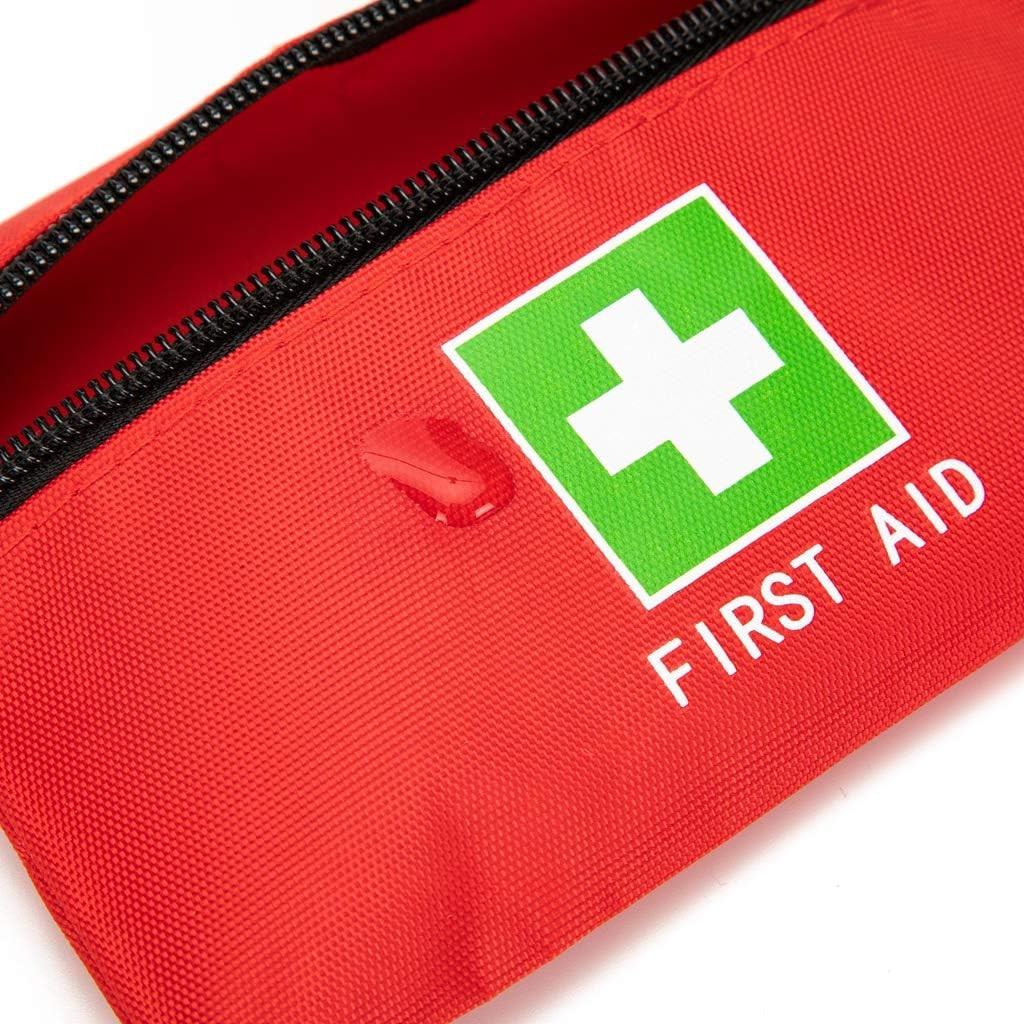 Red Emergency Pouch – Small Travel First Aid Bag for Car, Home, Office & Outdoor