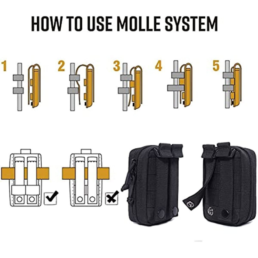 Tactical Molle Medical First Aid Kit Pouch Tool Kit Pouch EDC Utility Belt Bag