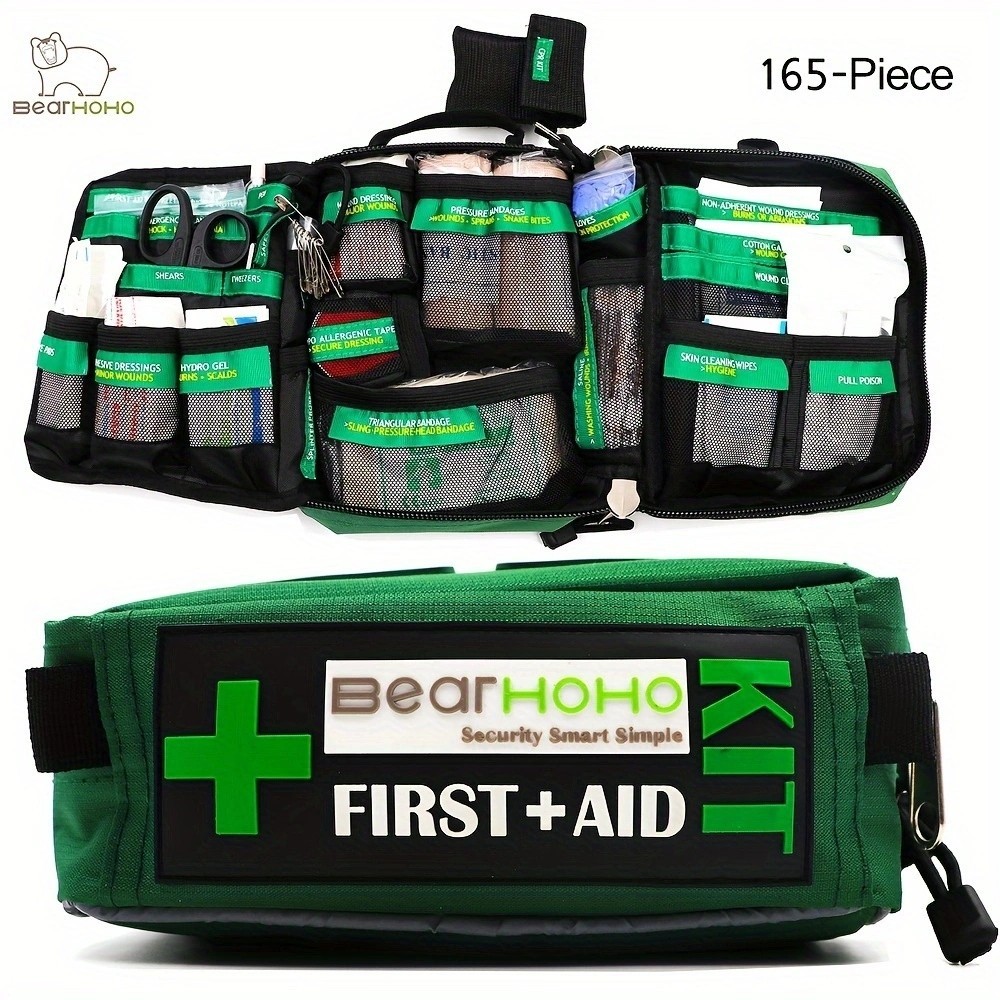 165 PCS tactical medical first aid kits, shipped randomly in green or red