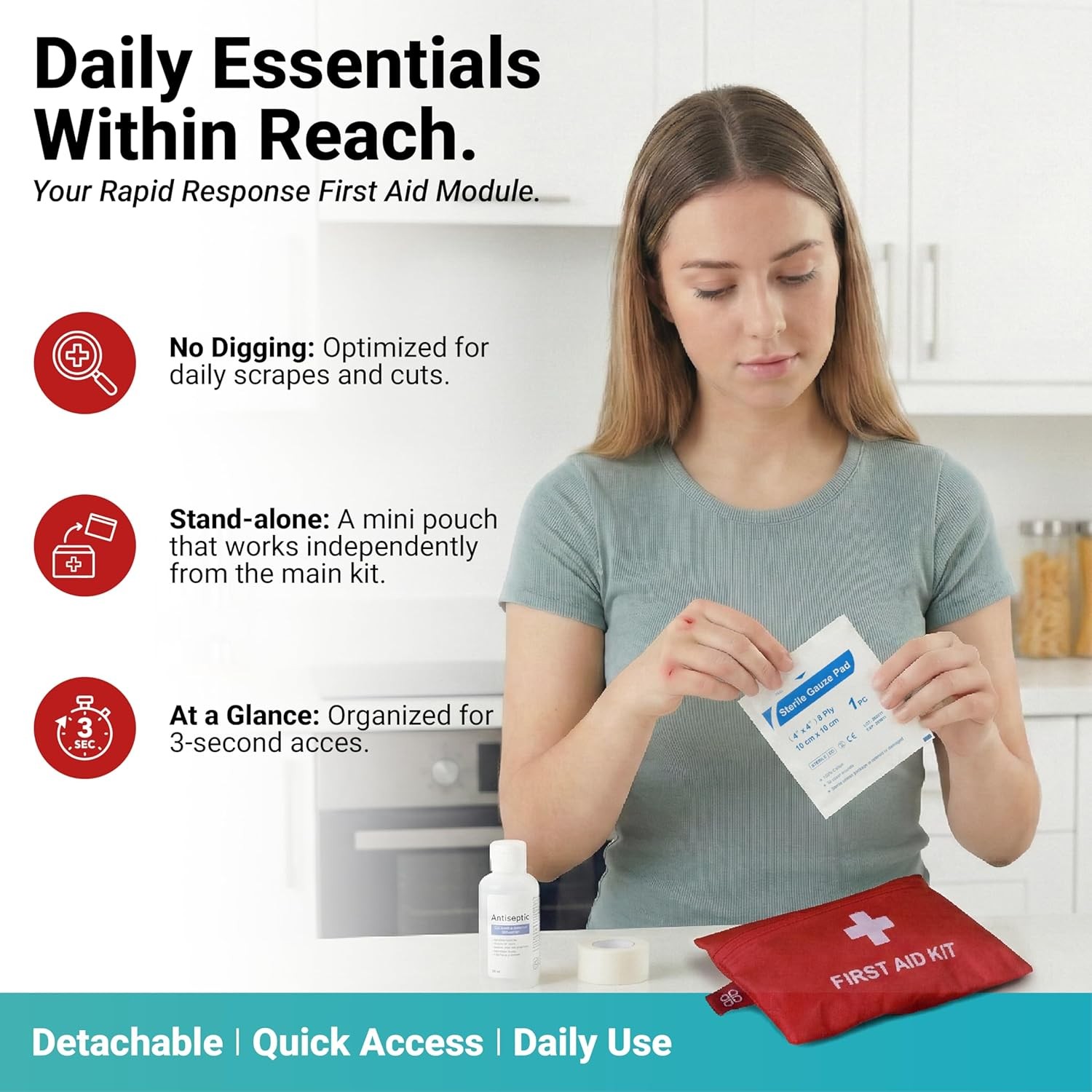 556 Piece Premium Large First Aid Kit, Survival Medical First Aid Bag – Labell