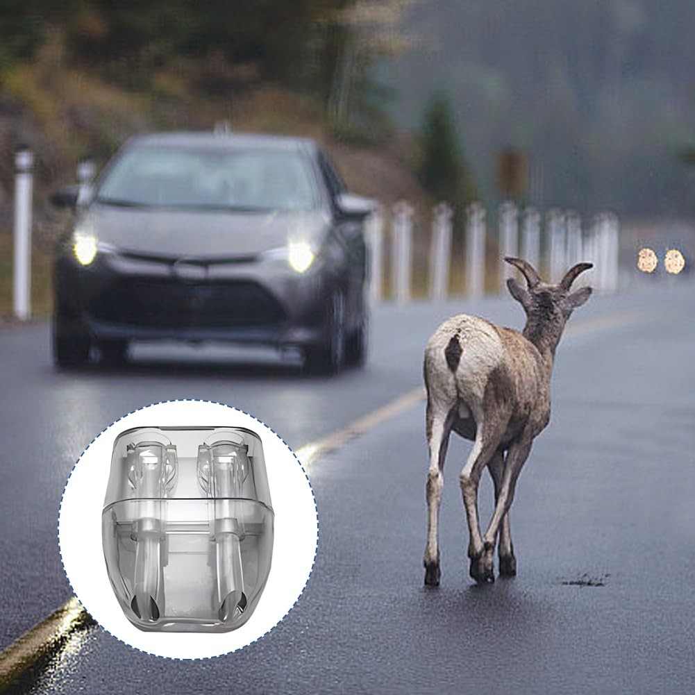 Xiaokeis 6 Pack Deer Whistles for Car, ABS Self-Adhesive Transparent
