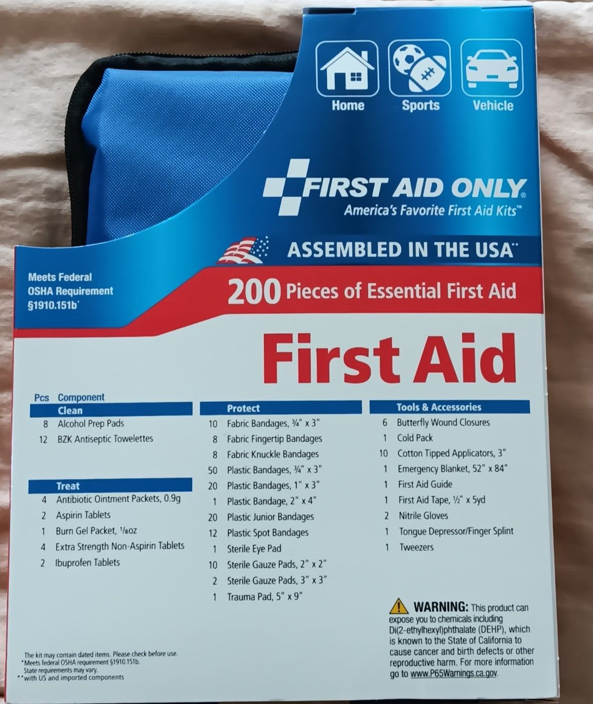 First Aid Kit Responder Personal Protection Mask Car Home School Sport Airbnb