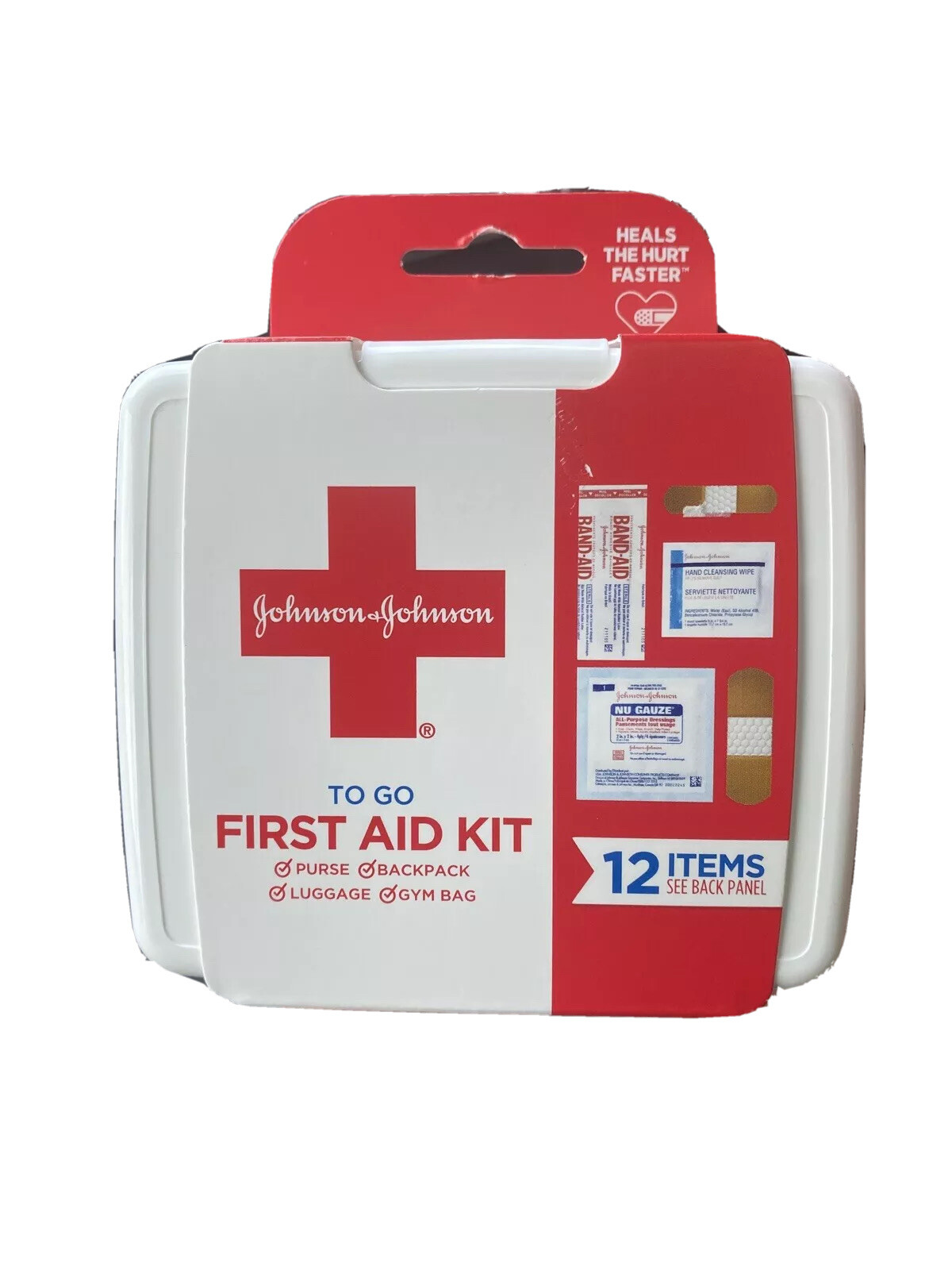 NEW JOHNSON & JOHNSON First Aid To Go 12 Item kit Pocket Size Purse Size