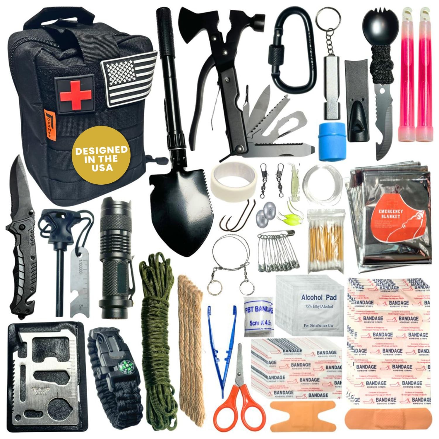 Survival First Aid Kit Medical Emergency Military Trauma Bag Tactical IFAK Molle