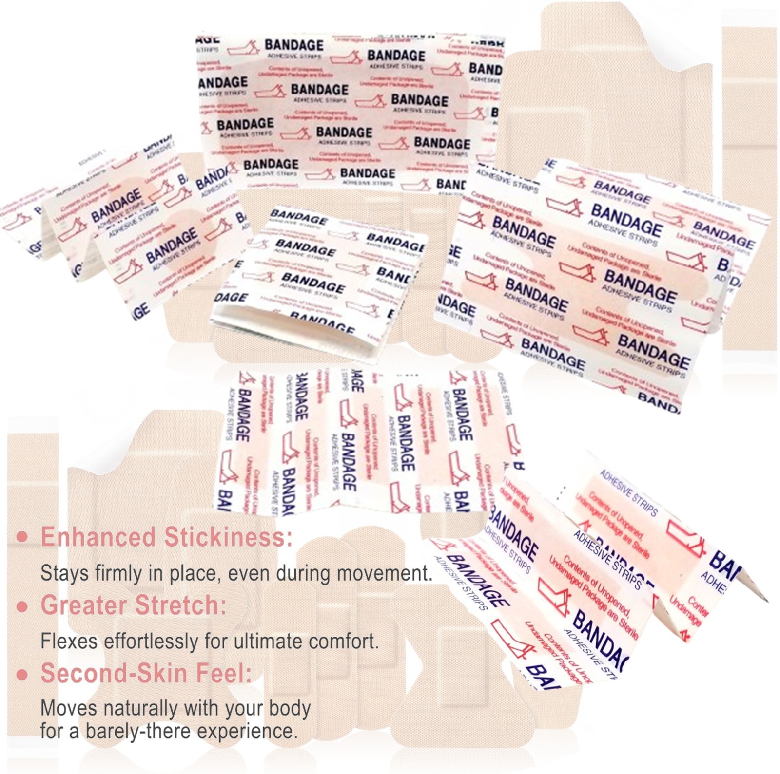 185 Piece Lot – Gauze Pads Refill for Emergency Survival School First Aid Kit