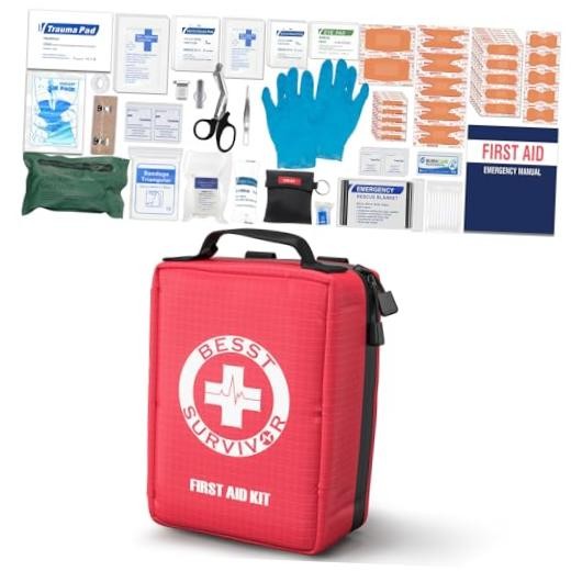 Premium First Aid Kit – Waterproof Molle Medical Bag with Color-Coded Medium