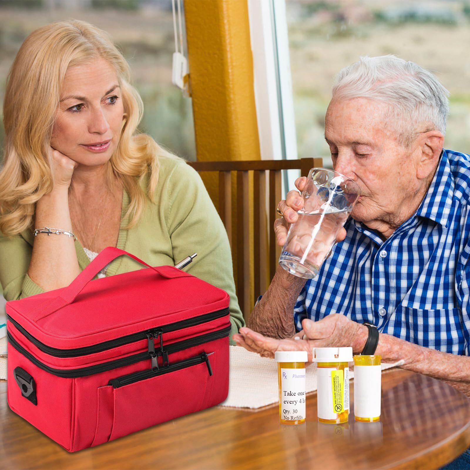Medicine Bag for Traveling with Pouch, Pill Organizer Storage Case ( Bag Only )
