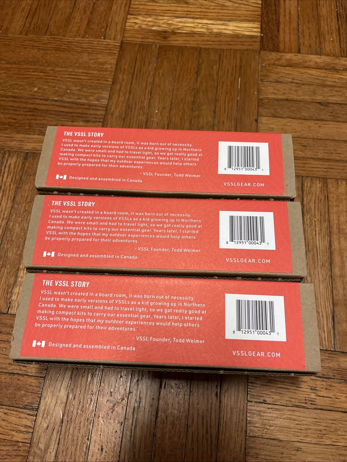 Lot of 3 – VSSL Mini First Aid Stash – Red – New