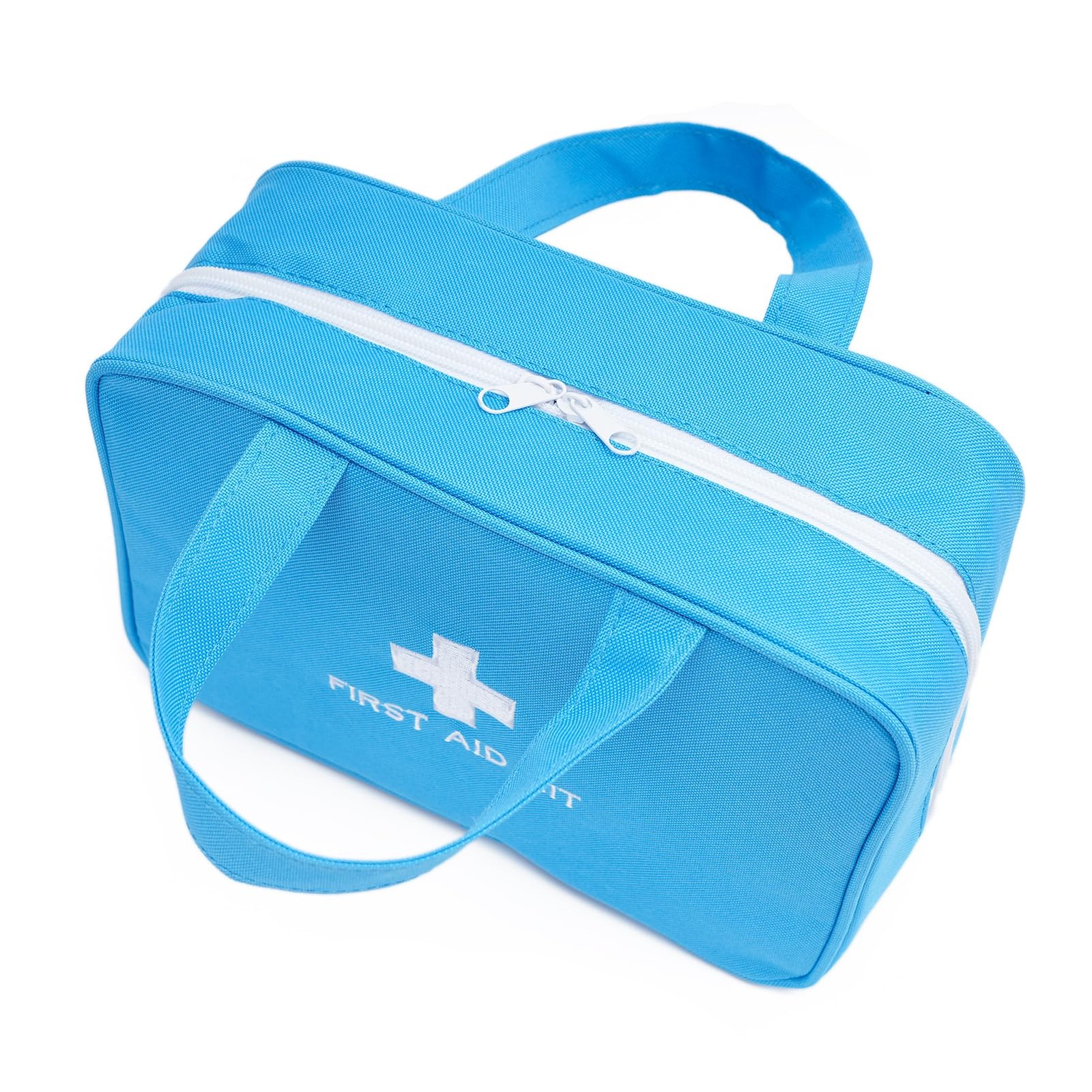 TOPASION Compact Empty First Aid Kit Bag Emergency 9.5" x 6.7" x 3.5", Blue