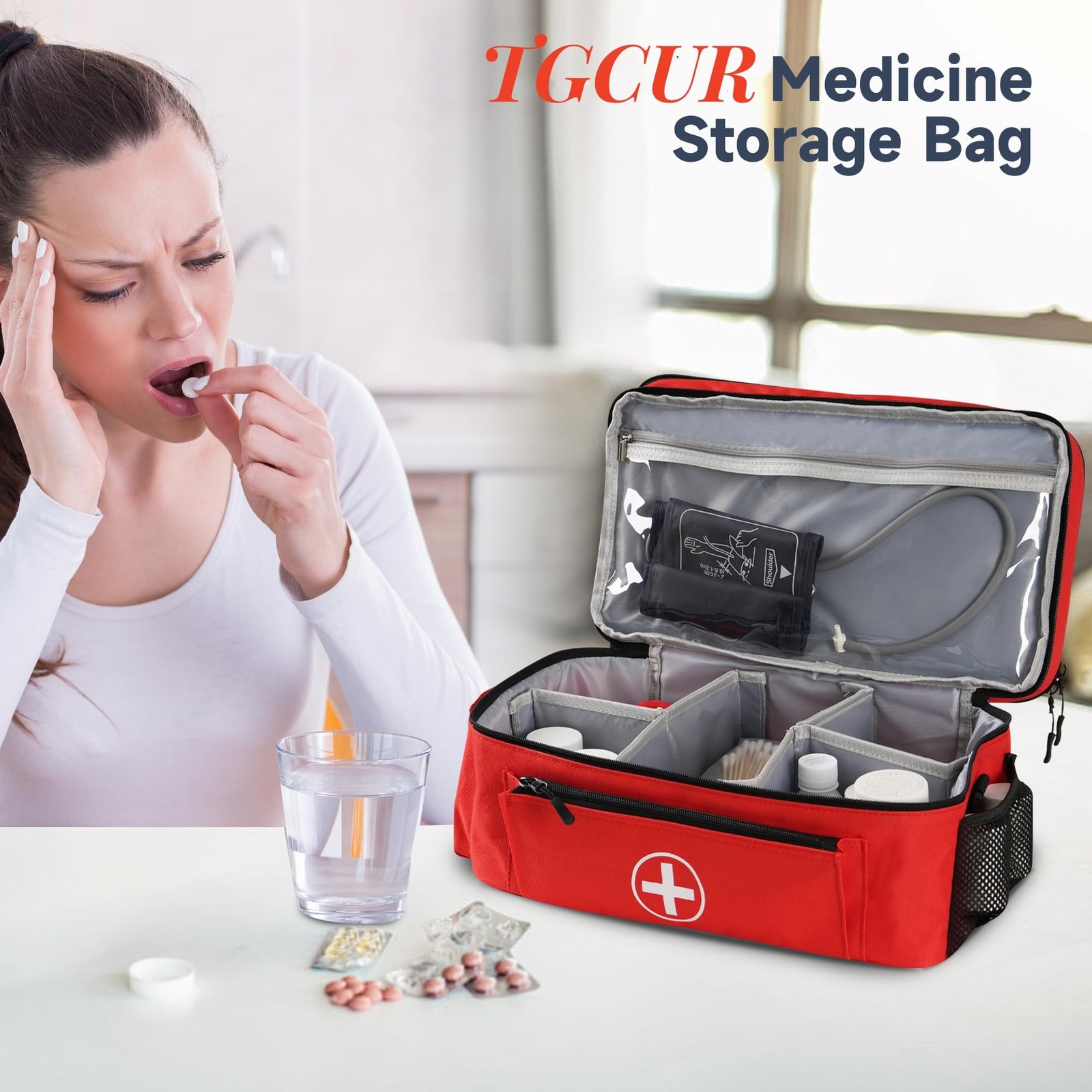 Medicine Organizer and Storage Bag Empty, Family First Aid , Bottle Organizer…
