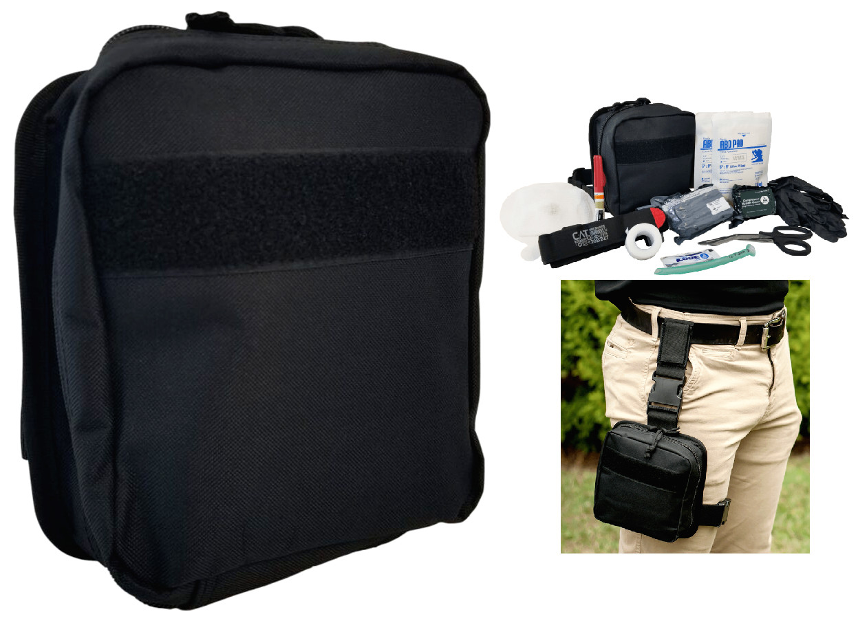 ELITE FIRST AID Enhanced IFAK Kit LvL-2 STOCKED Tactical Trauma Medic Set