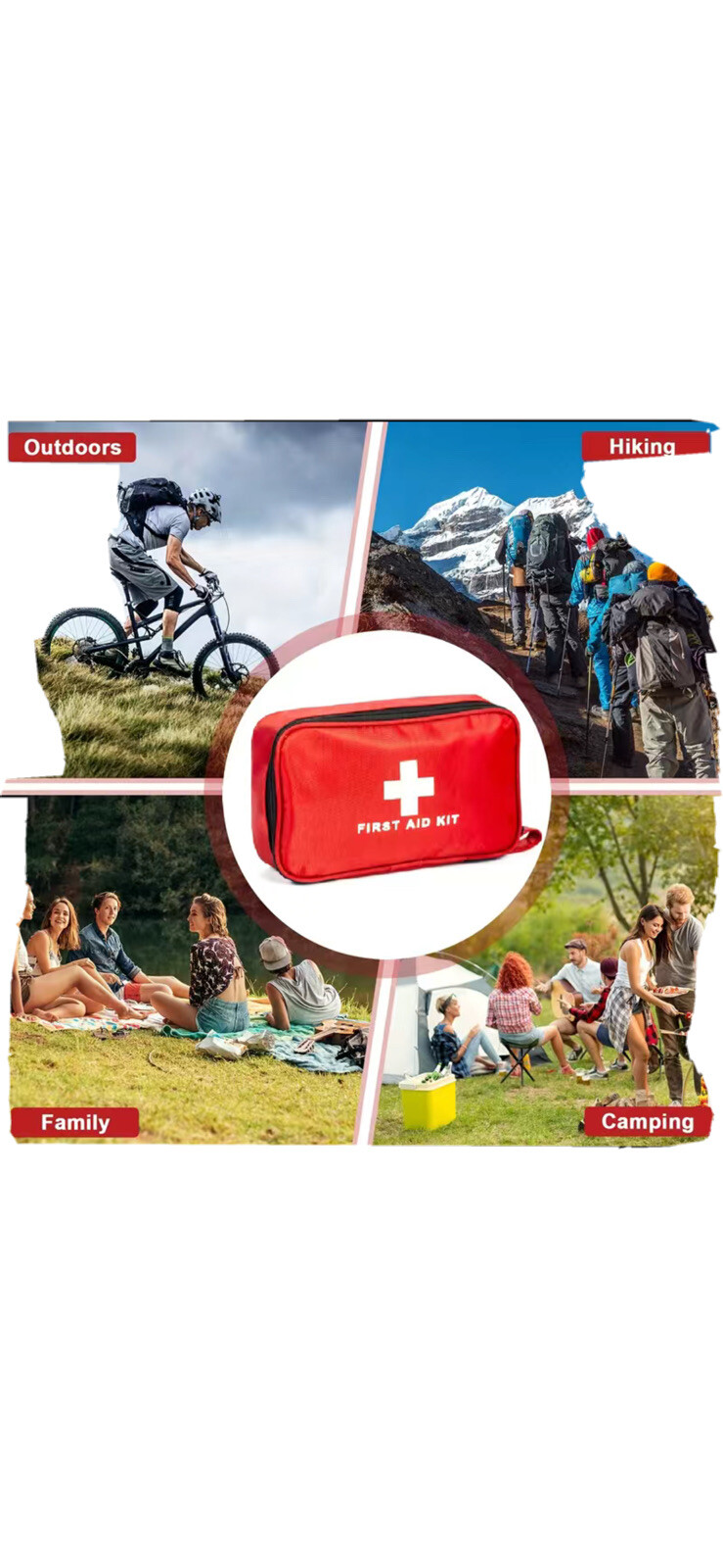 All-Purpose First Aid Kit with 184pcs for Outdoor Adventures