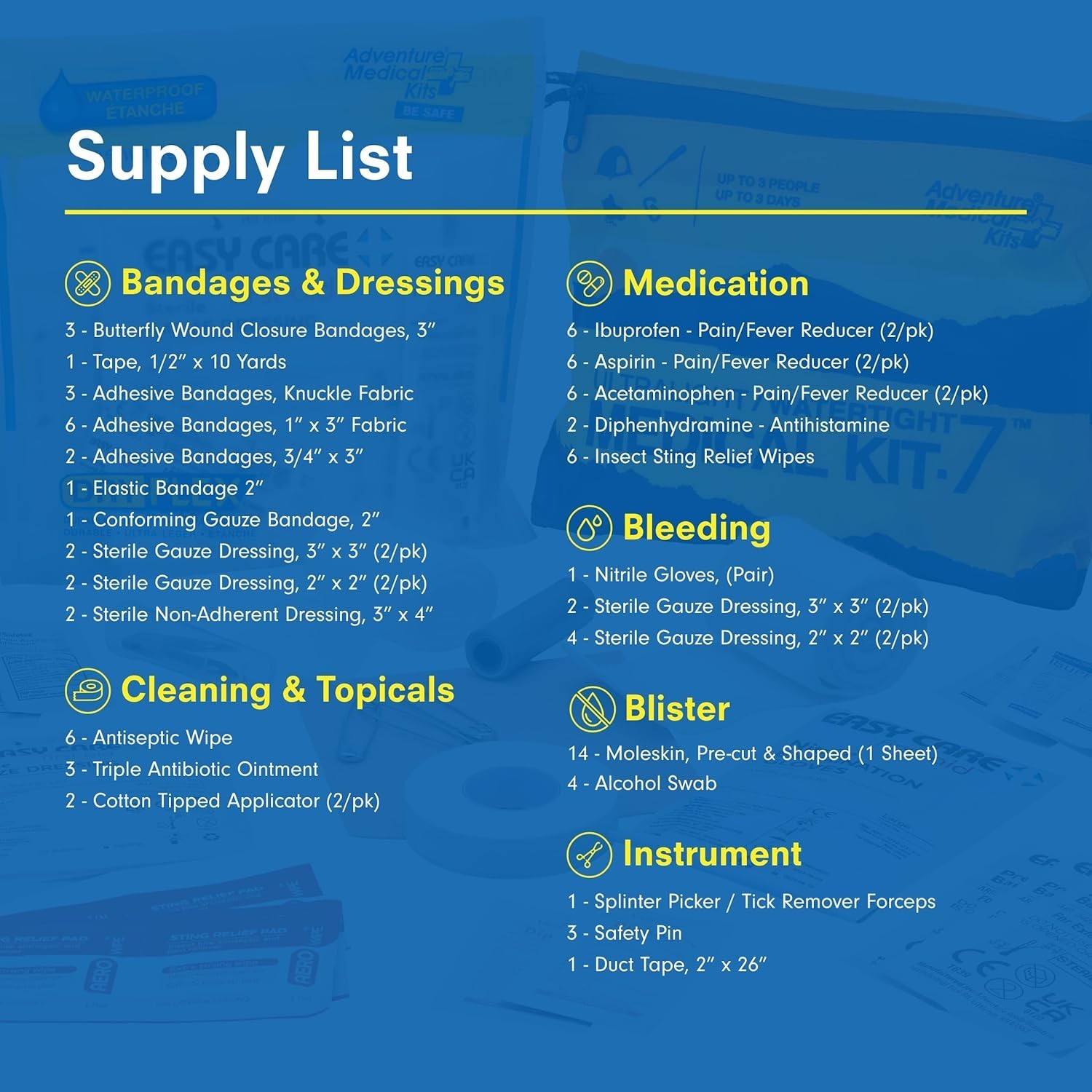 Durable Waterproof First Aid Kit – Comprehensive Care for Outdoor Explorations