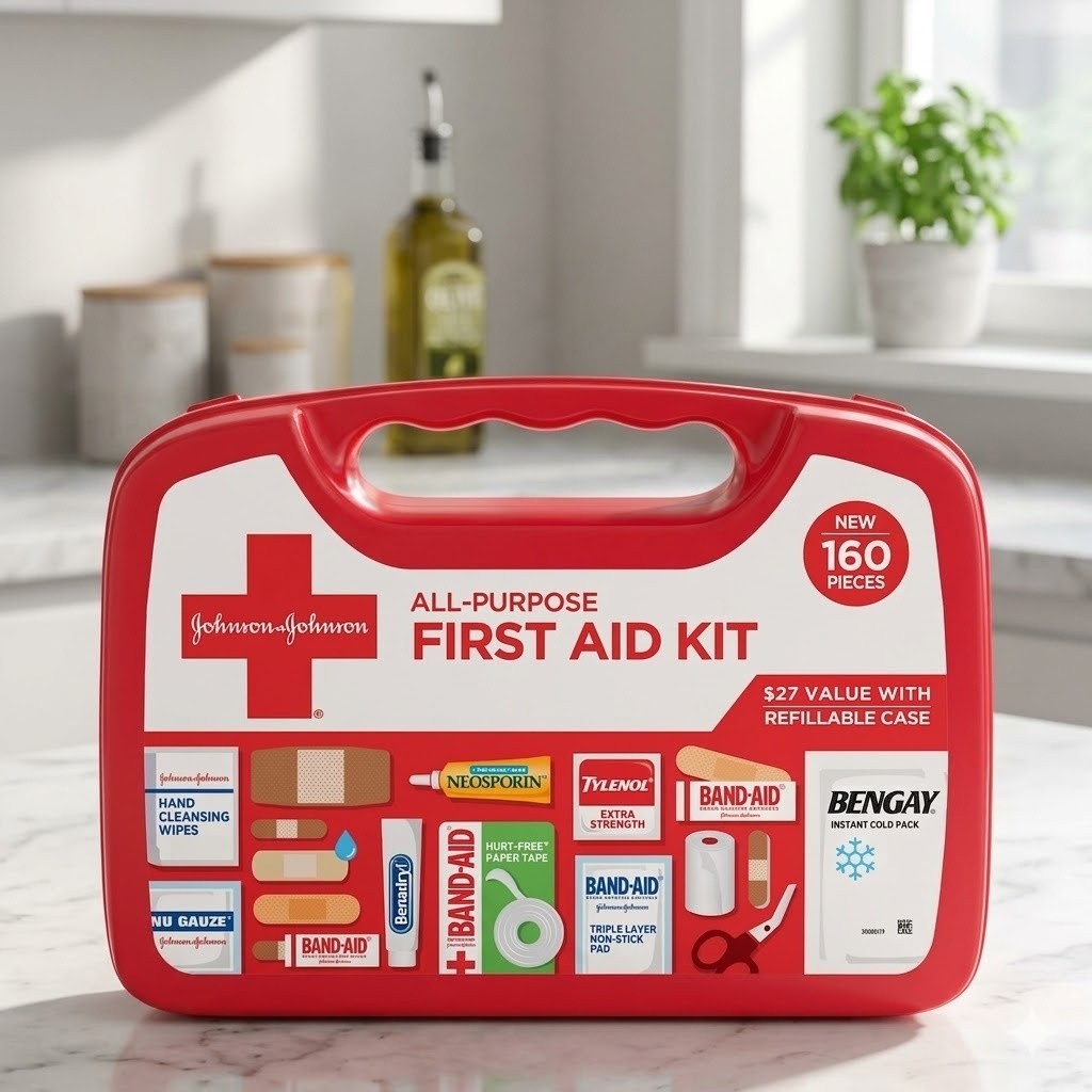 160 Pcs Compact First Aid Kit-Portable Emergency Medical Set for Travel Camping