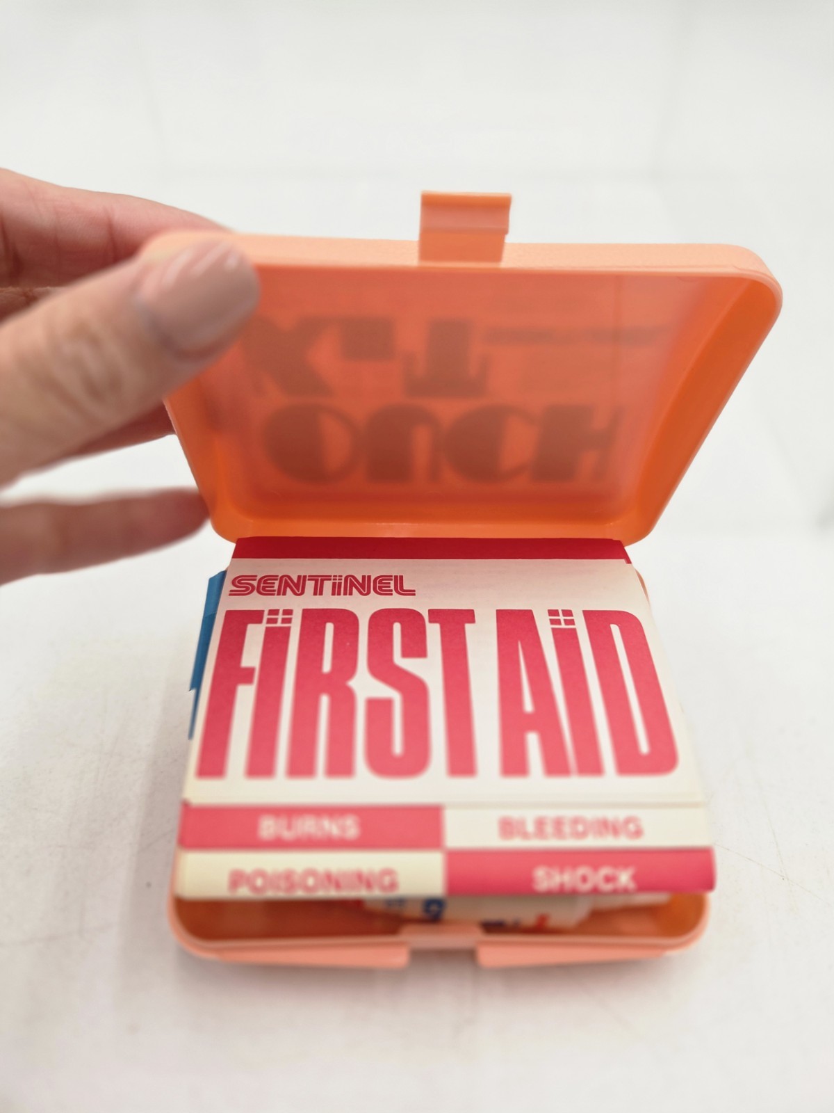 Vintage Sentinel Ouch Kit with Original Packaging and Accessories First Aid Case
