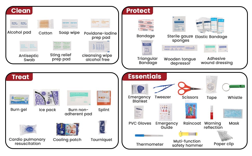 Emergency Trauma First Aid Kit, All-Purpose Portable Waterproof for Car, Hiking