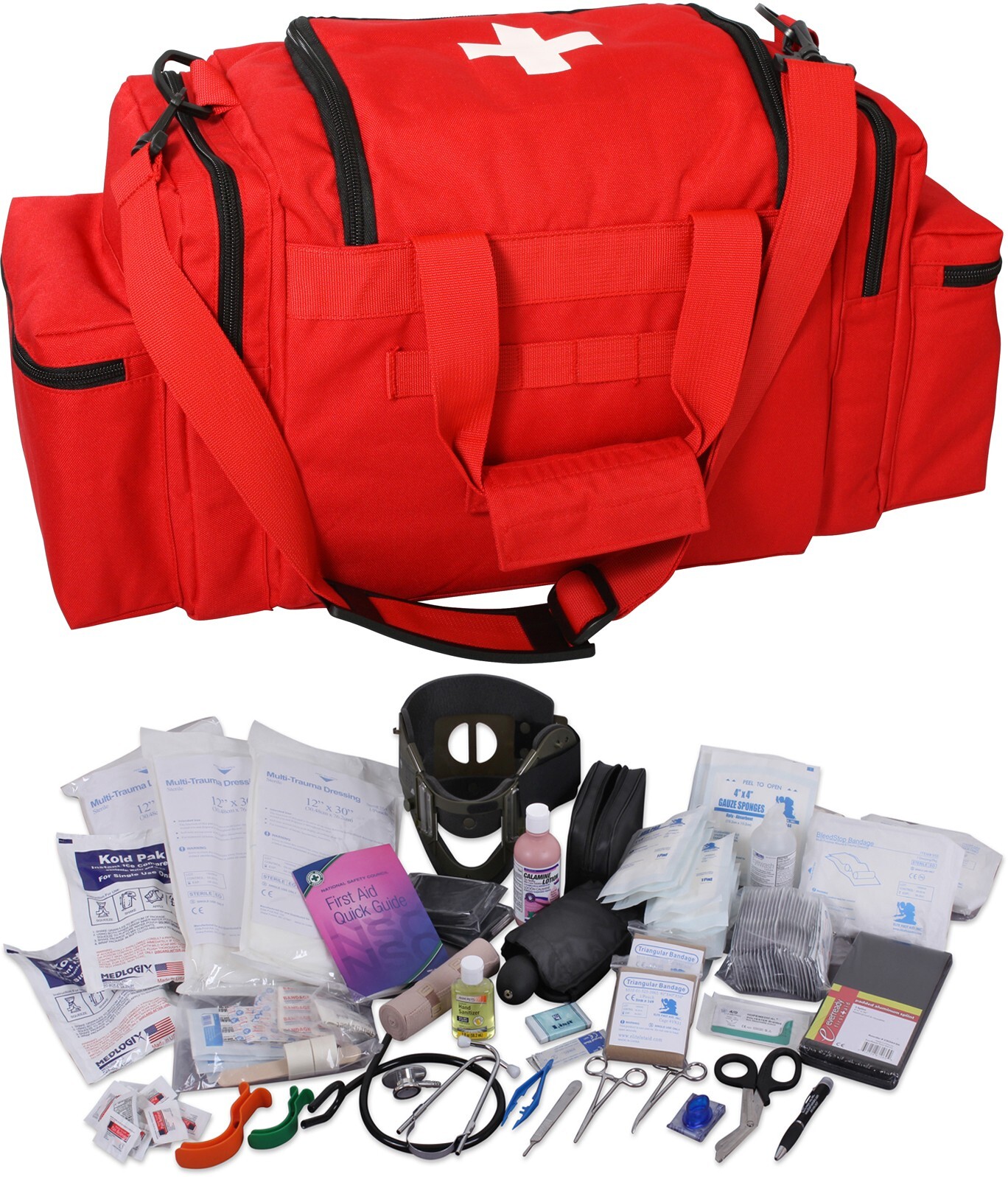Rothco Emergency Medical Trauma Kit FULLY STOCKED First Aid Supplies EMT Bag