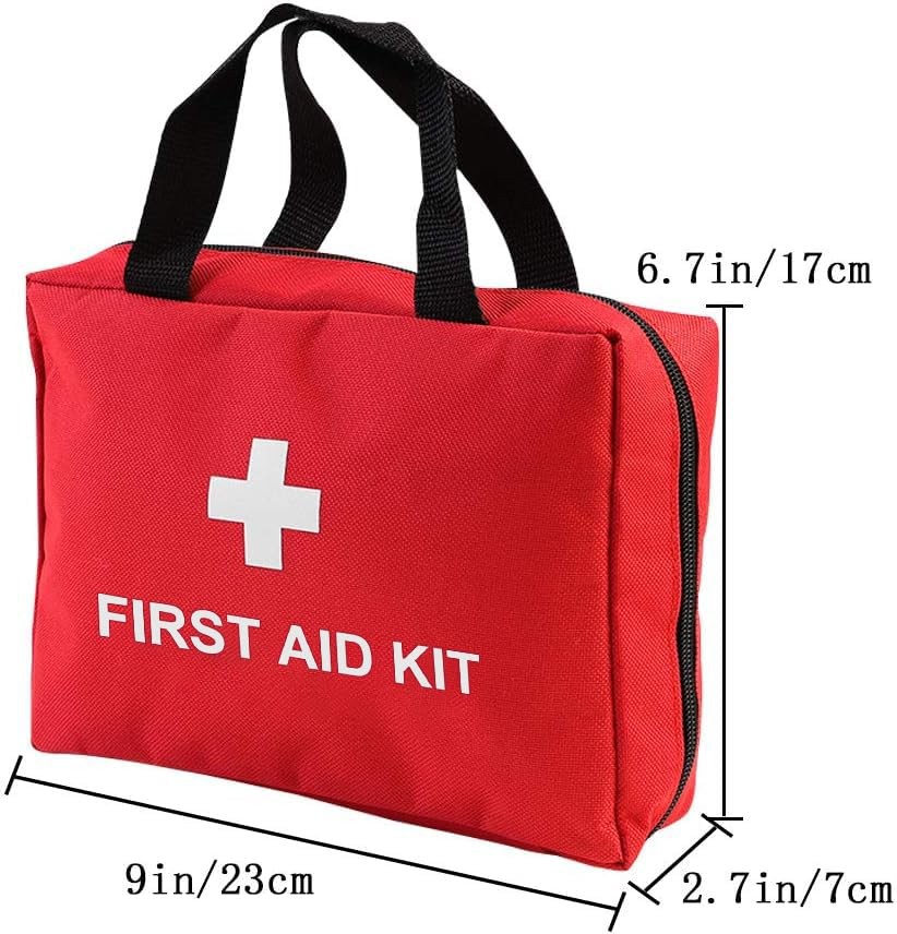 2 Pack Nylon First Aid Empty Kit,Compact and Lightweight First Aid Bag for Em…