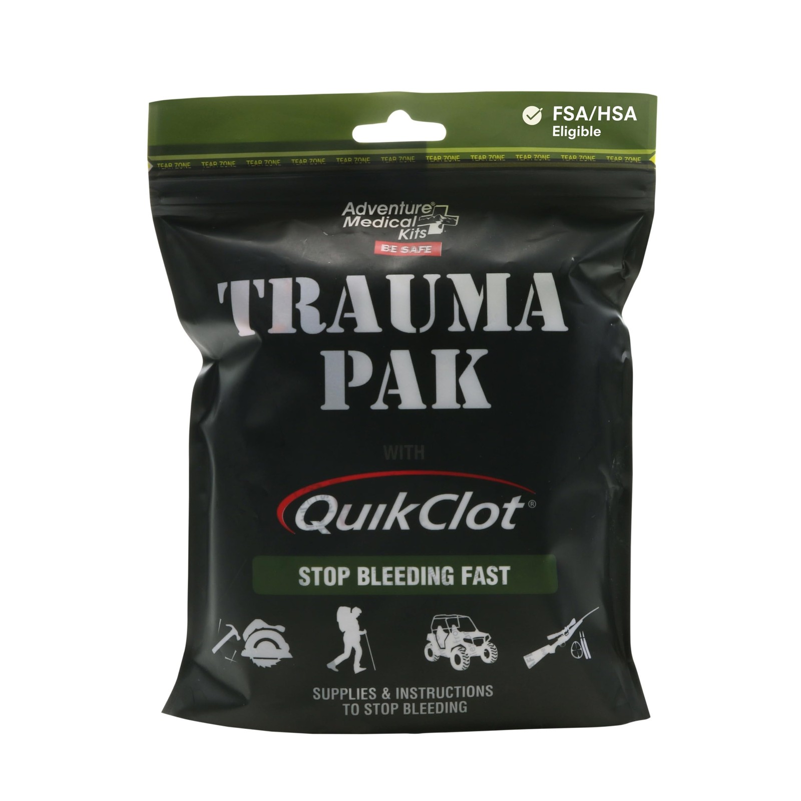 Trauma Pak First Aid Kit with QuikClot Sponge, black, one size (2064-0292)